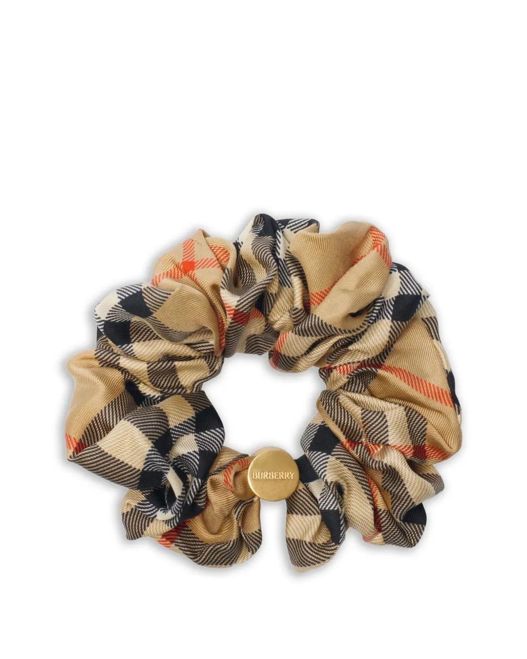 Burberry Metallic Silk Check Mini Scrunchie