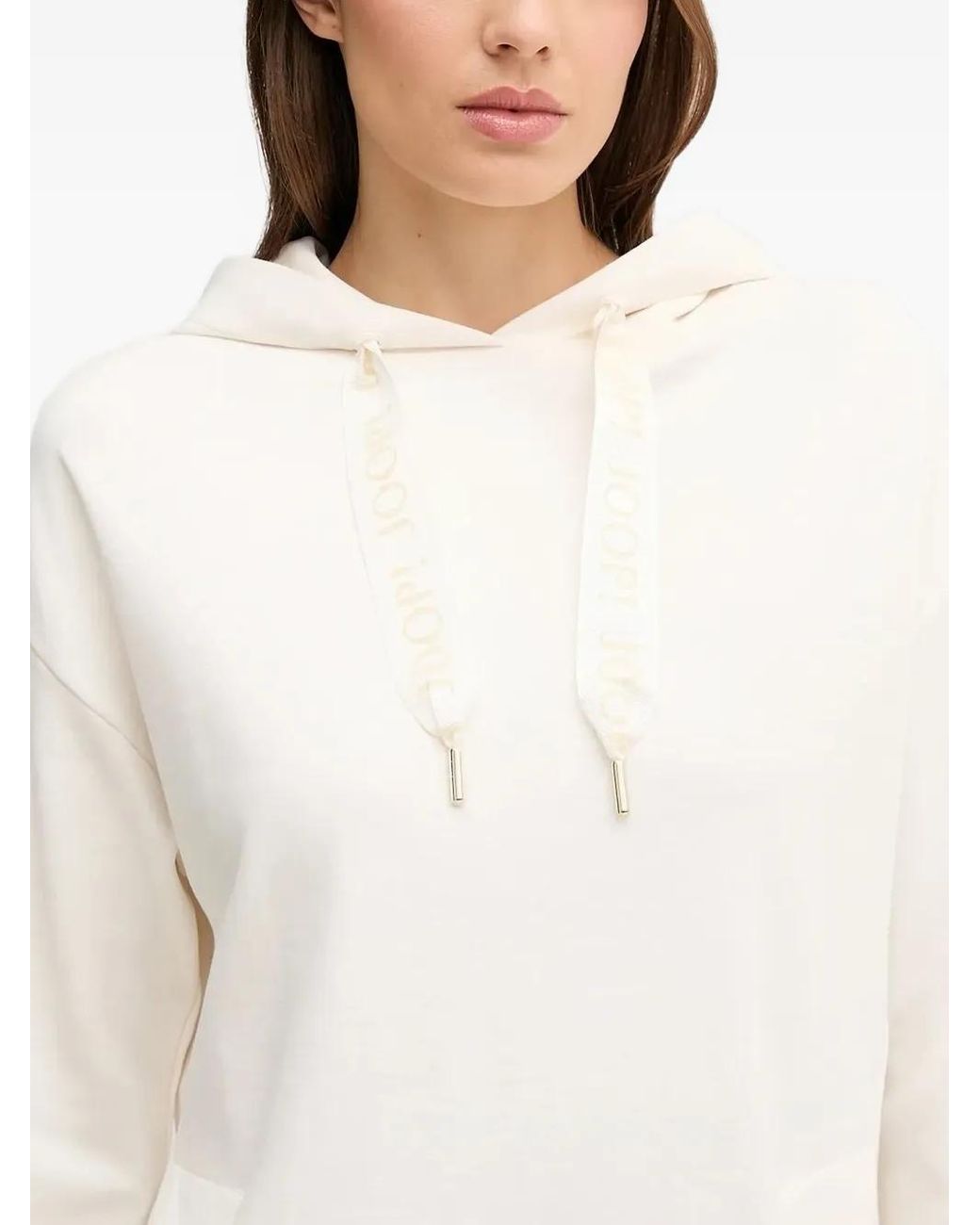 Joop! White Pocket-Detail Hooded Top