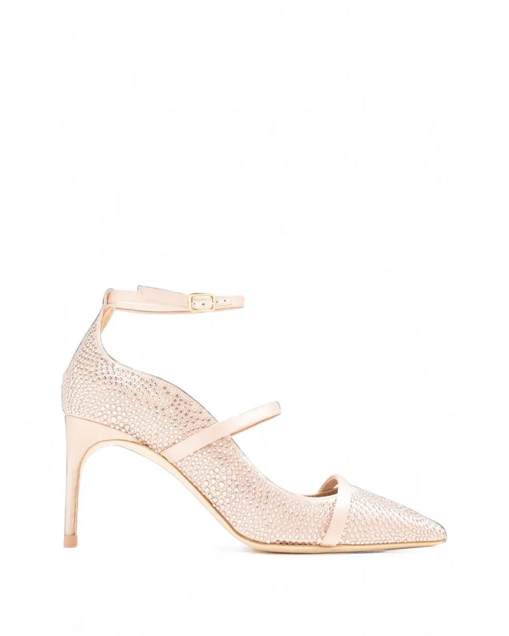 Malone Souliers Pink Diaz Crystal-Embellished Pumps
