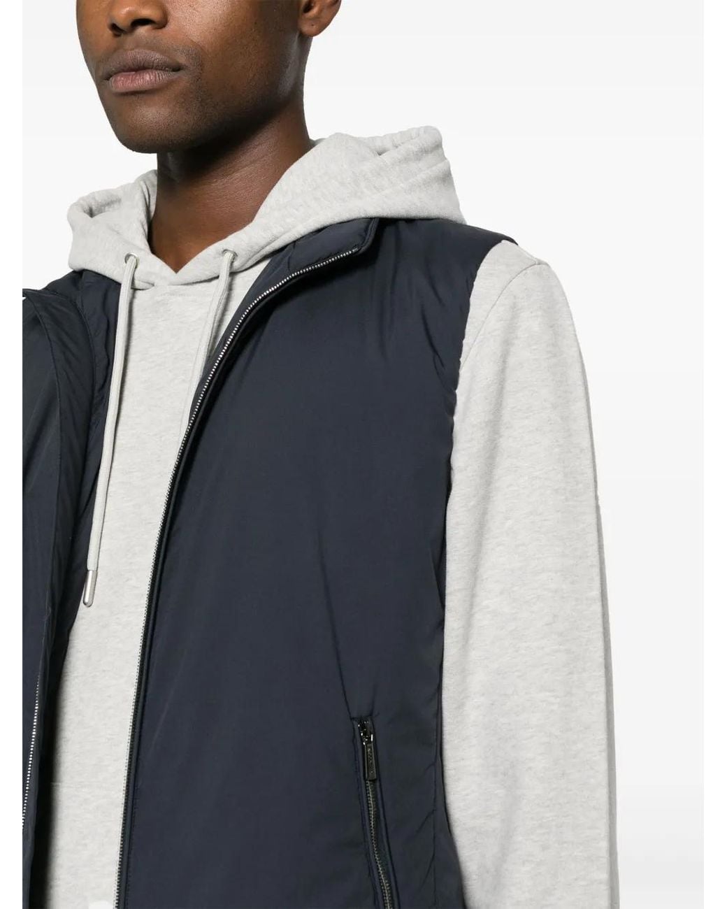 Moorer Blue Senio Padded Gilet for men