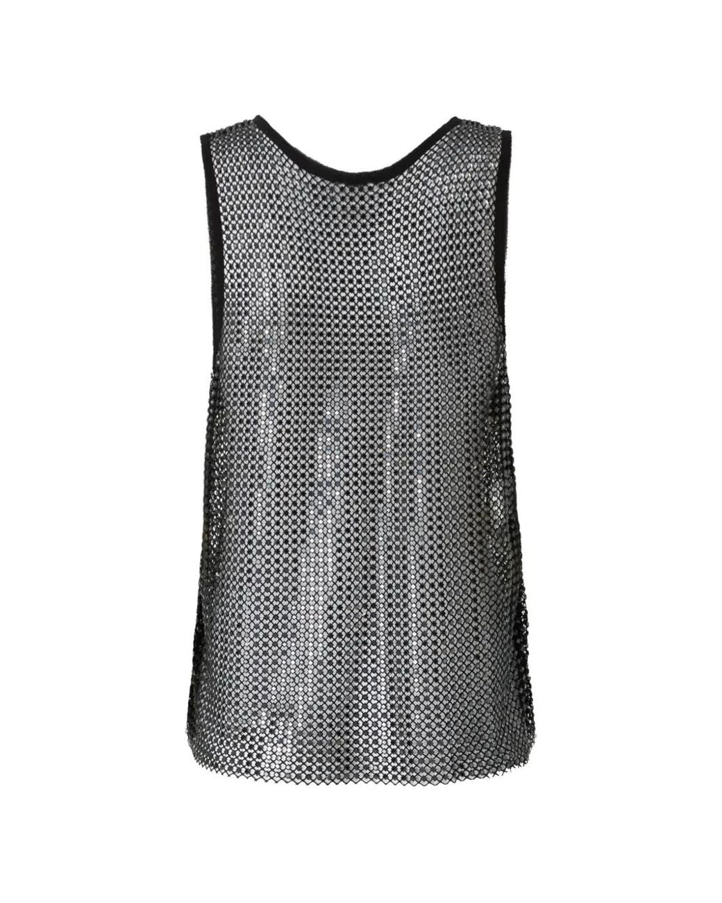Pinko Gray Polyester Elastane Top