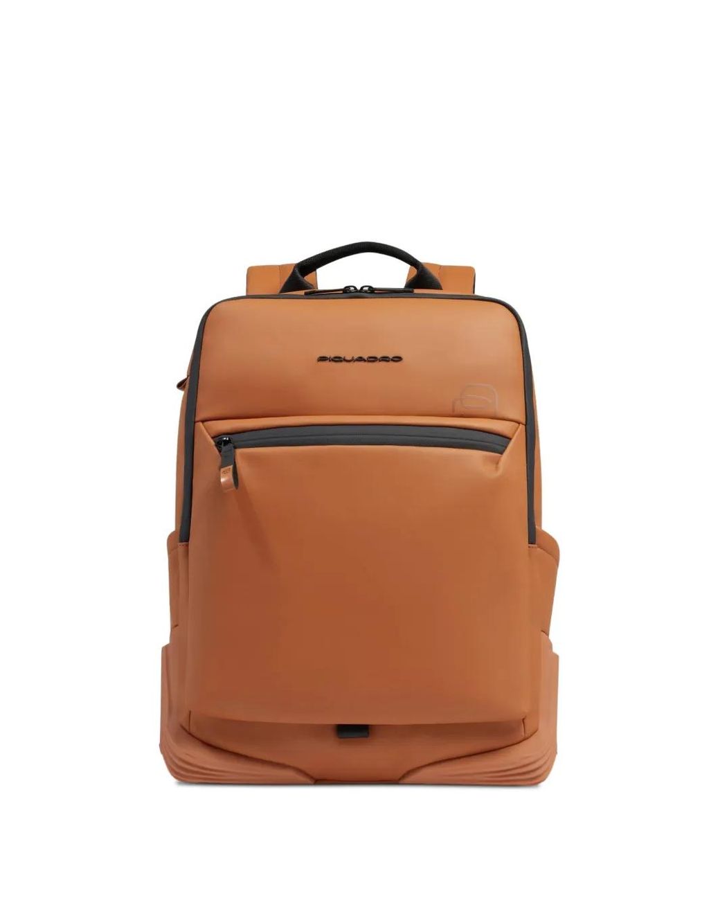 Piquadro Brown Logo-Detail Zip-Fastening Backpack
