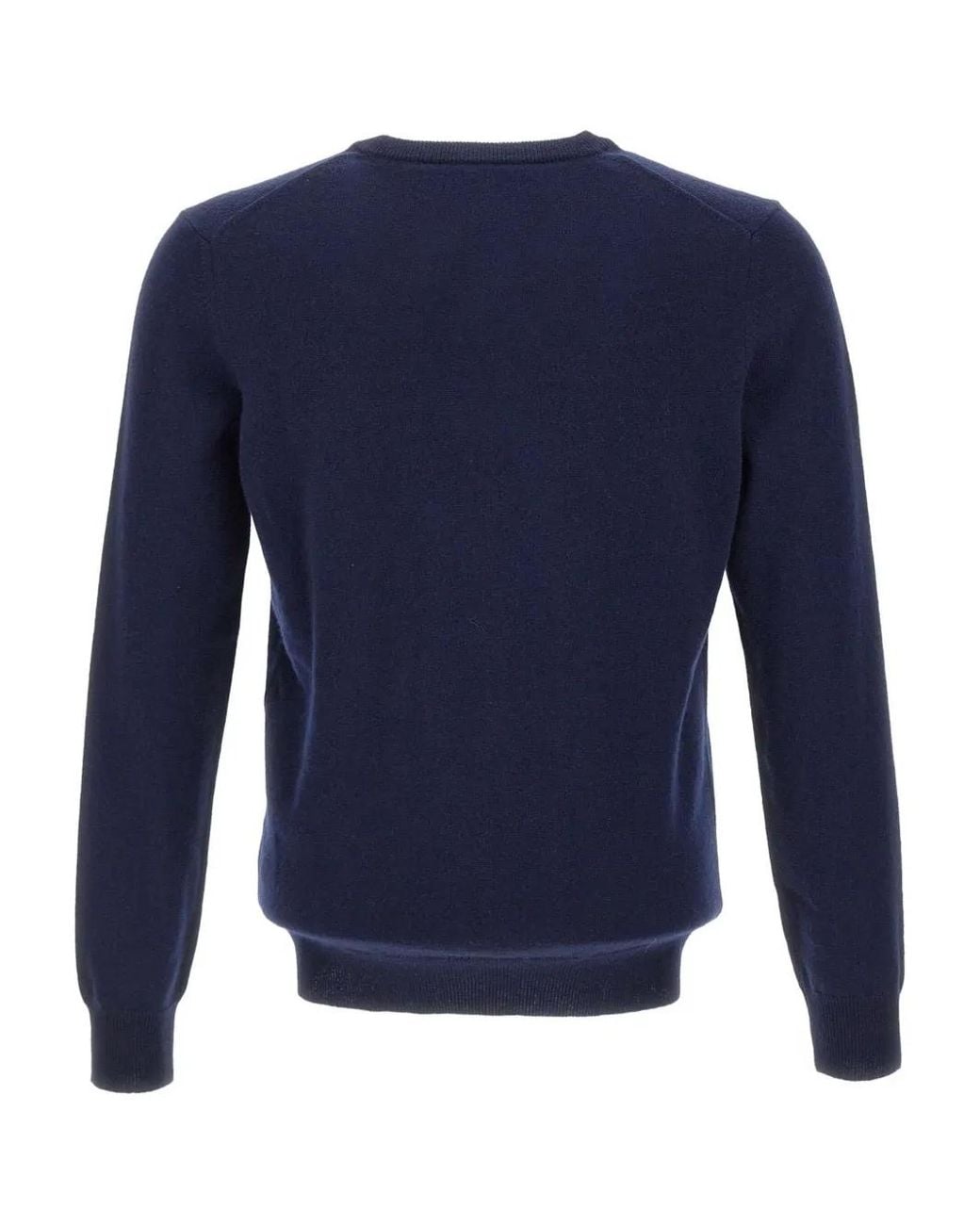 Kangra Blue V-Neck Ribbed Sweater for men