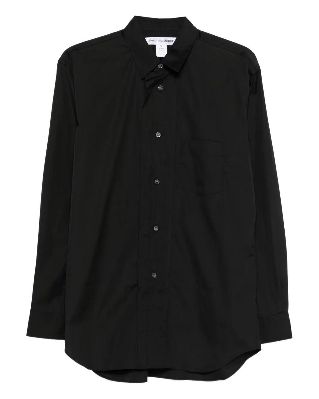 Comme des Garçons Black Chest-Pocket Long-Sleeves Shirt for men