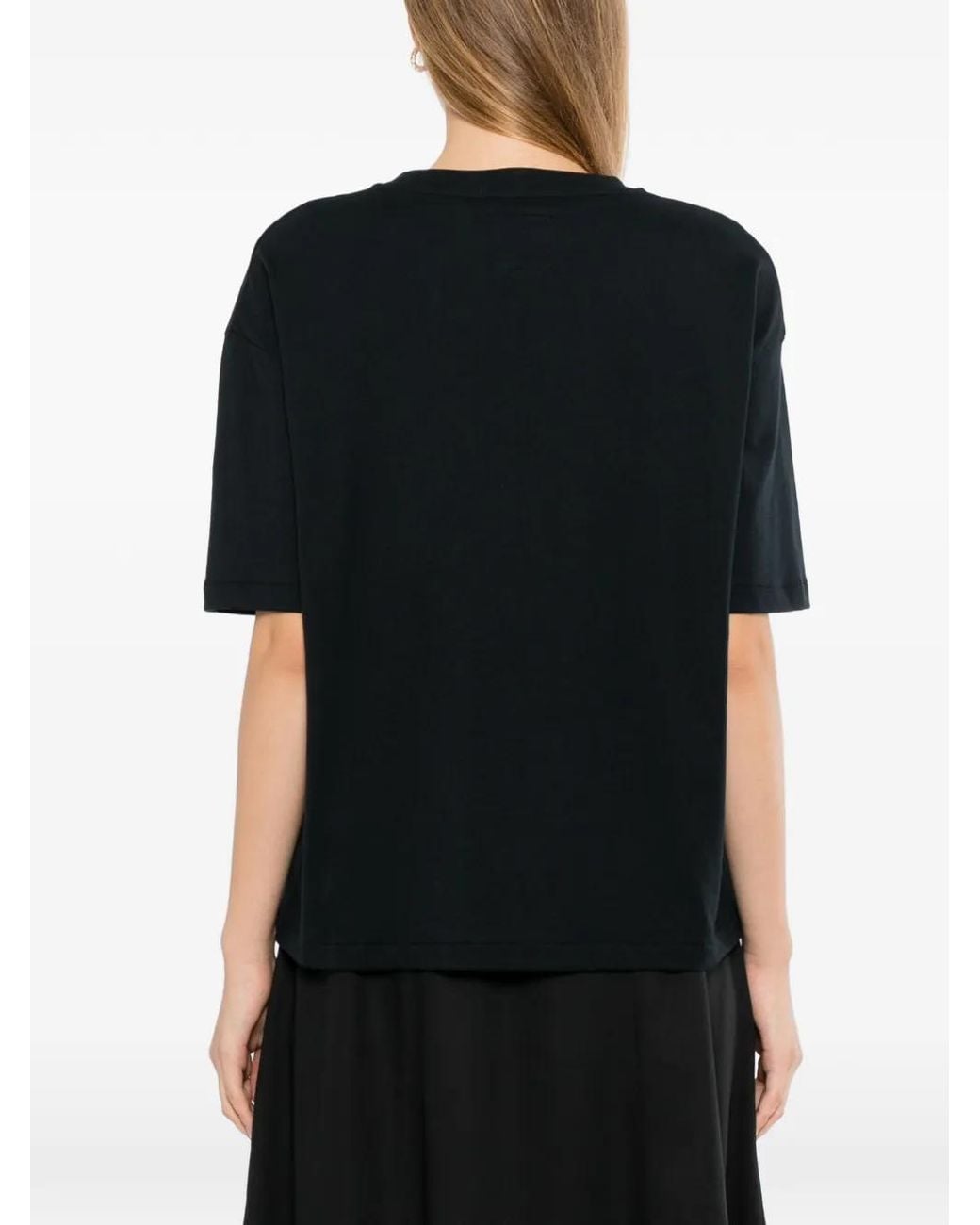 SPORT b. by agnès b. Black Logo-Embroidered T-Shirt