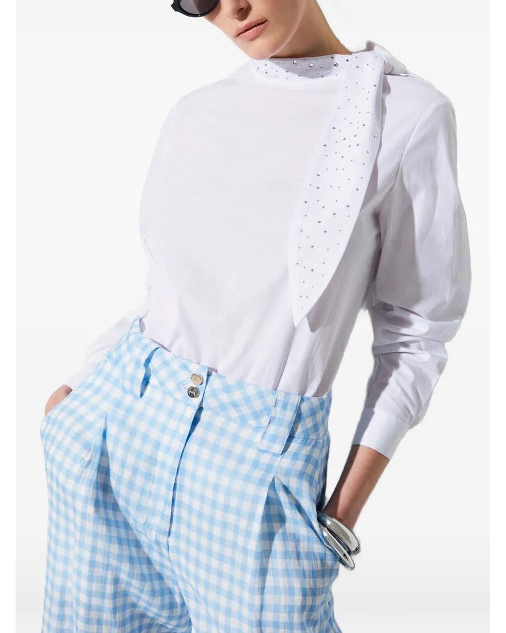 Liu Jo White Blouse With Maxi Bow