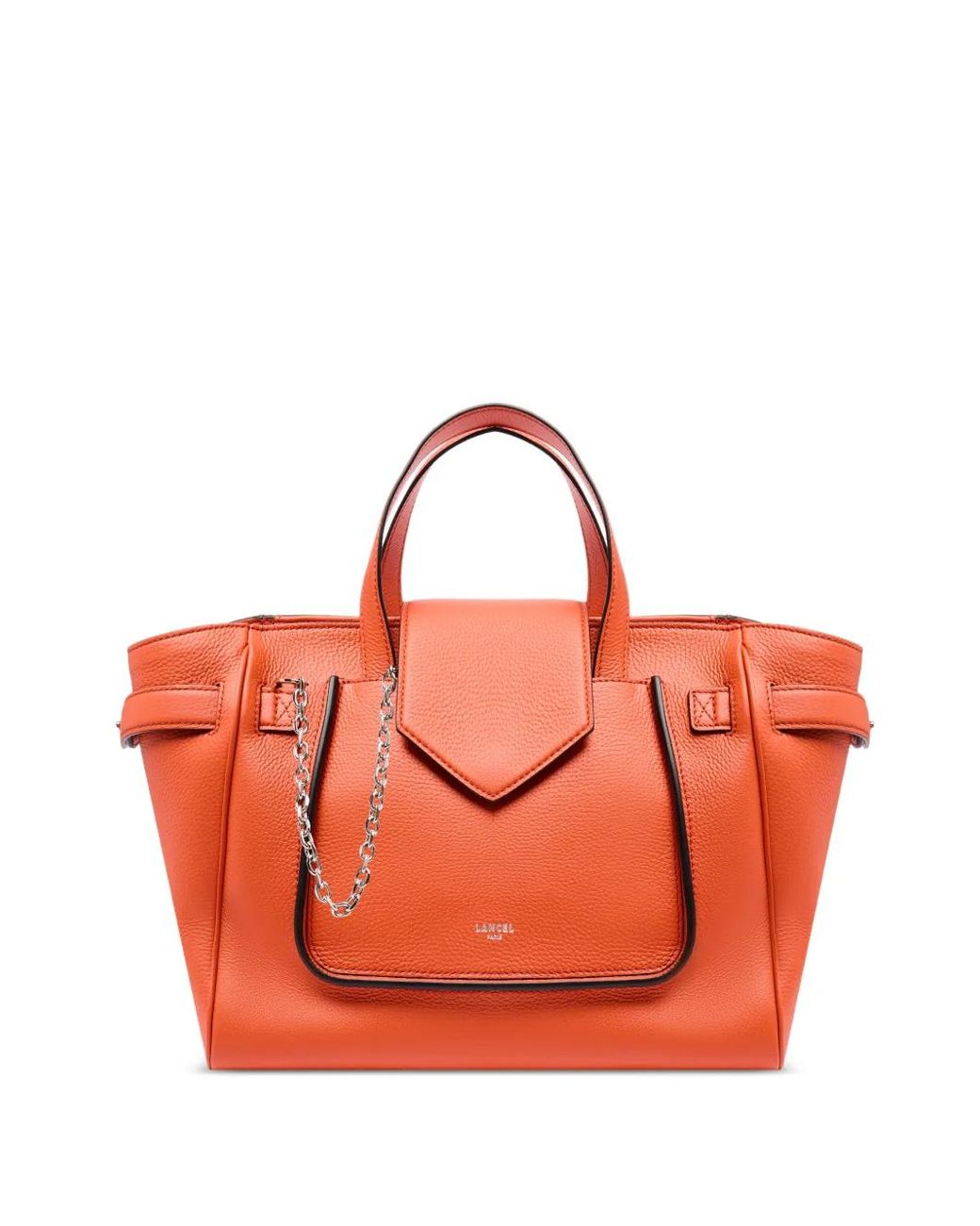 Lancel Orange Thea Tote Bag
