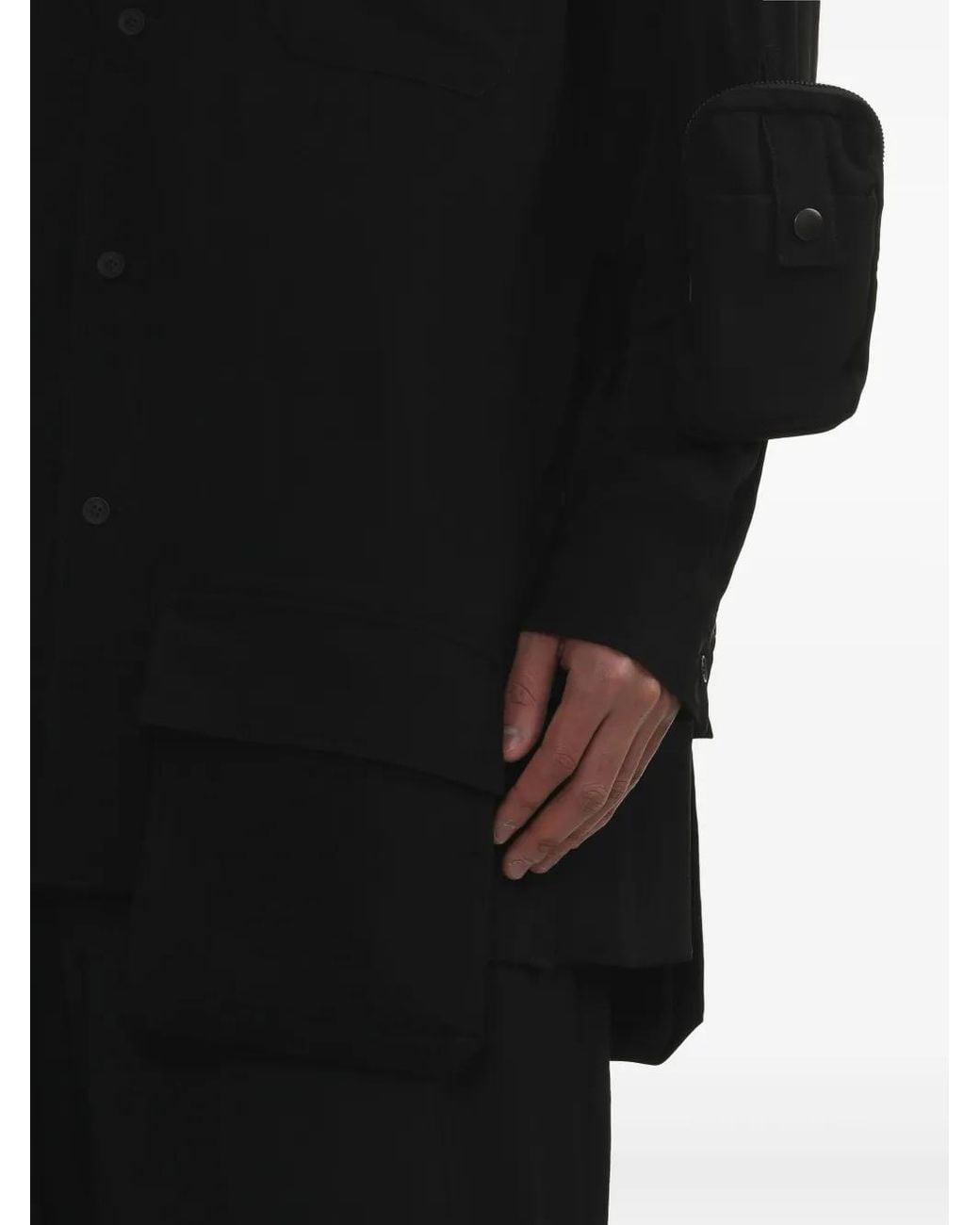Yohji Yamamoto Black Multi-Pockets Shirt for men
