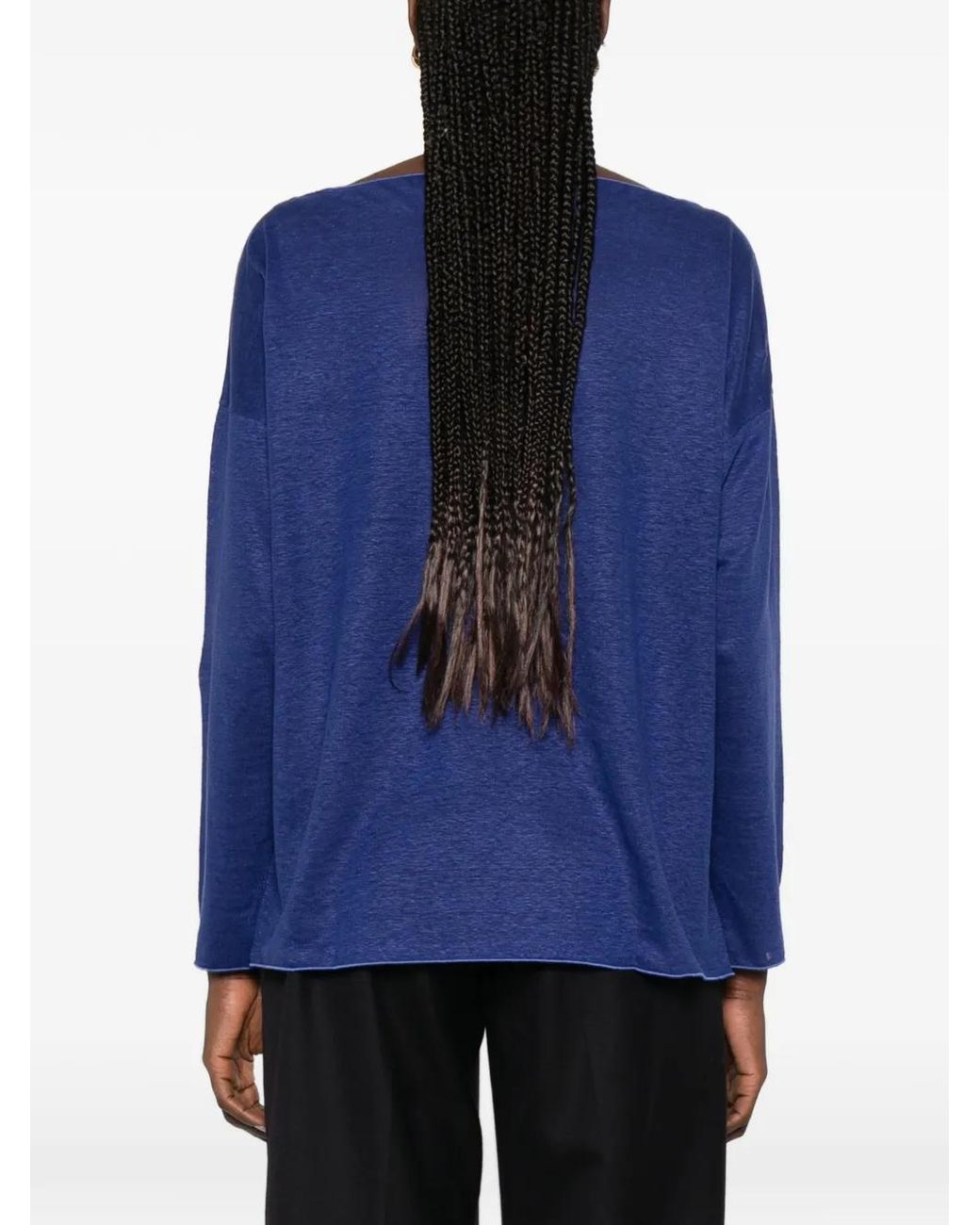 Cruciani Blue Long-Sleeve Top