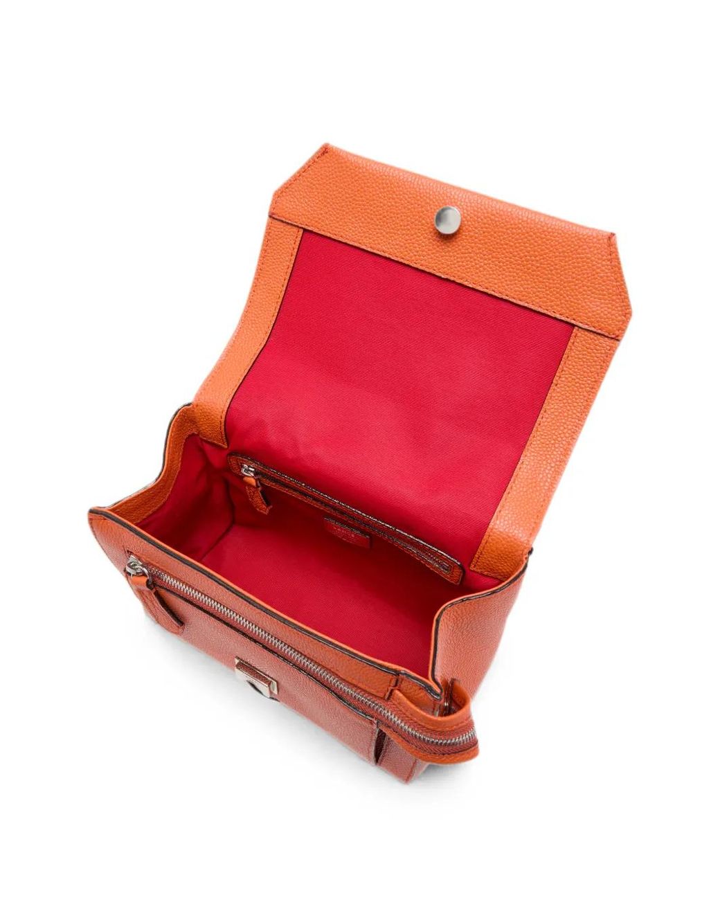Lancel Orange Ninon Leather Shoulder Bag