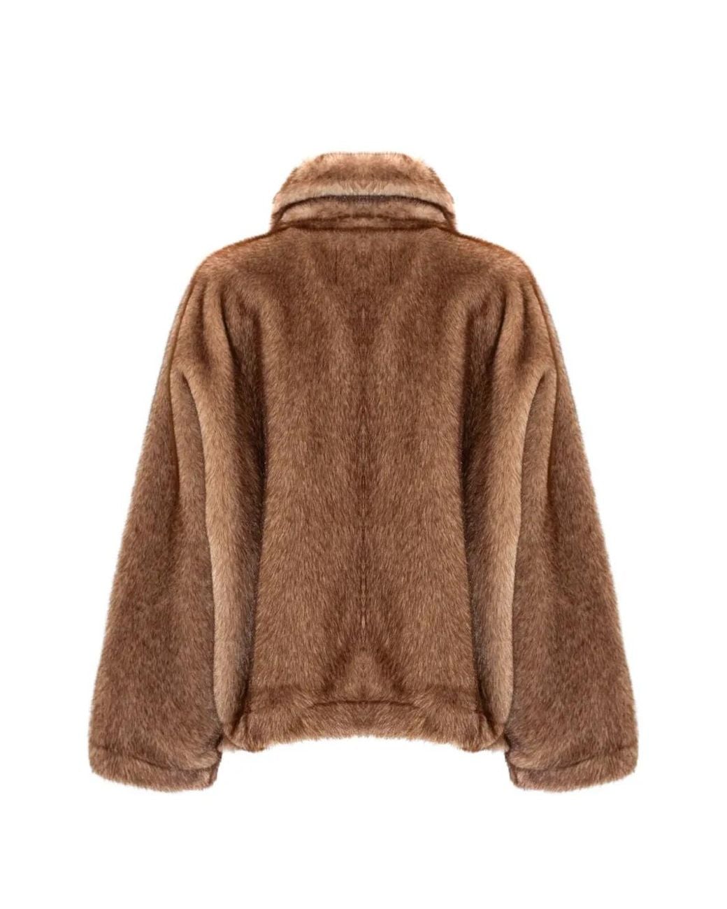 S.W.O.R.D Brown Faux-Fur Button-Up Jacket