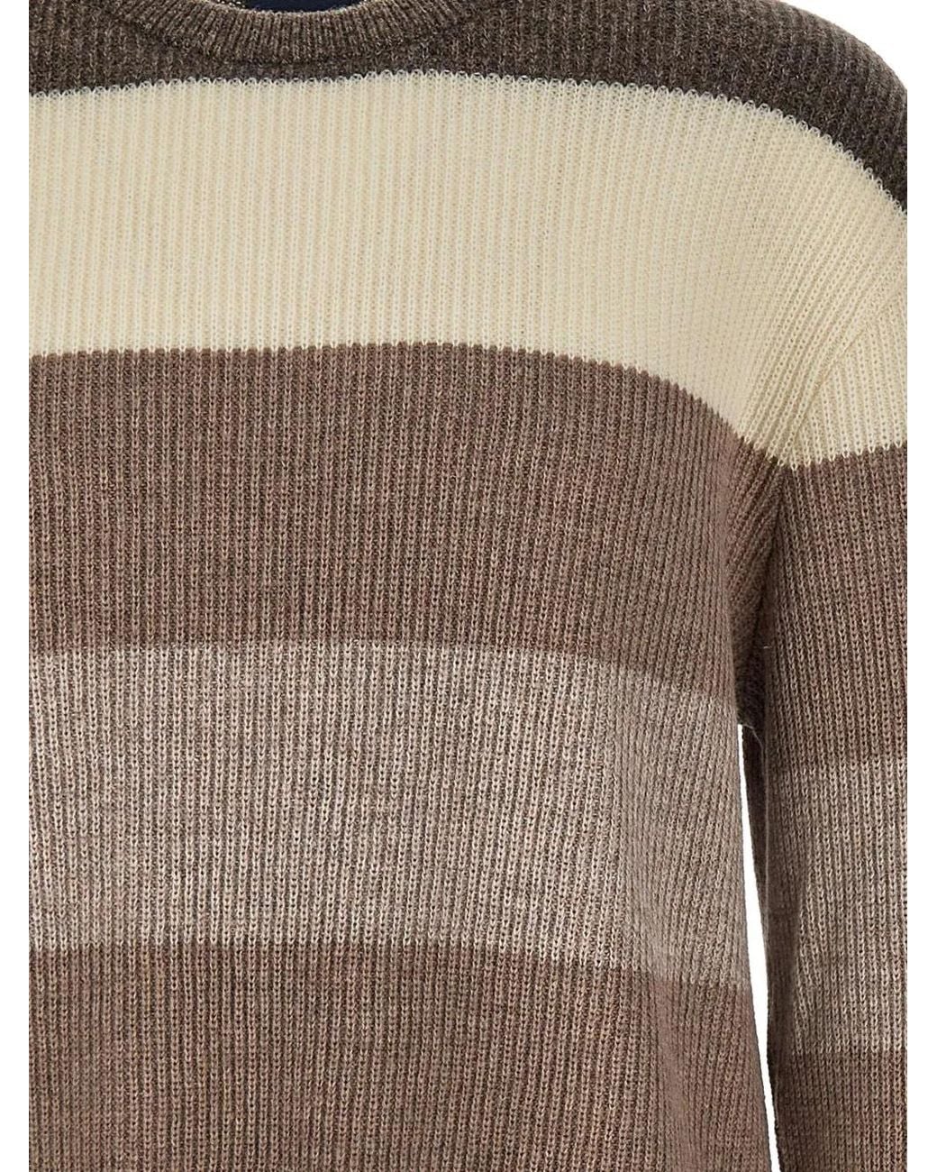 Paul & Shark Natural Striped Cable-Knit Sweater for men