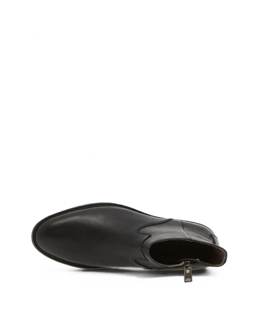 AllSaints Black Lang Zip-Fastening Leather Boots for men