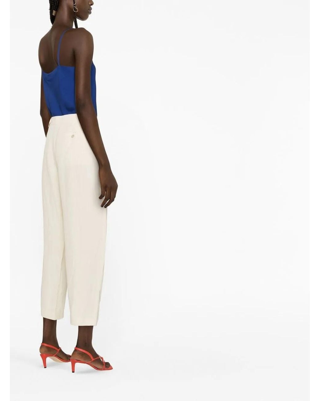 Max Mara Blue Sleeveless Silk Top