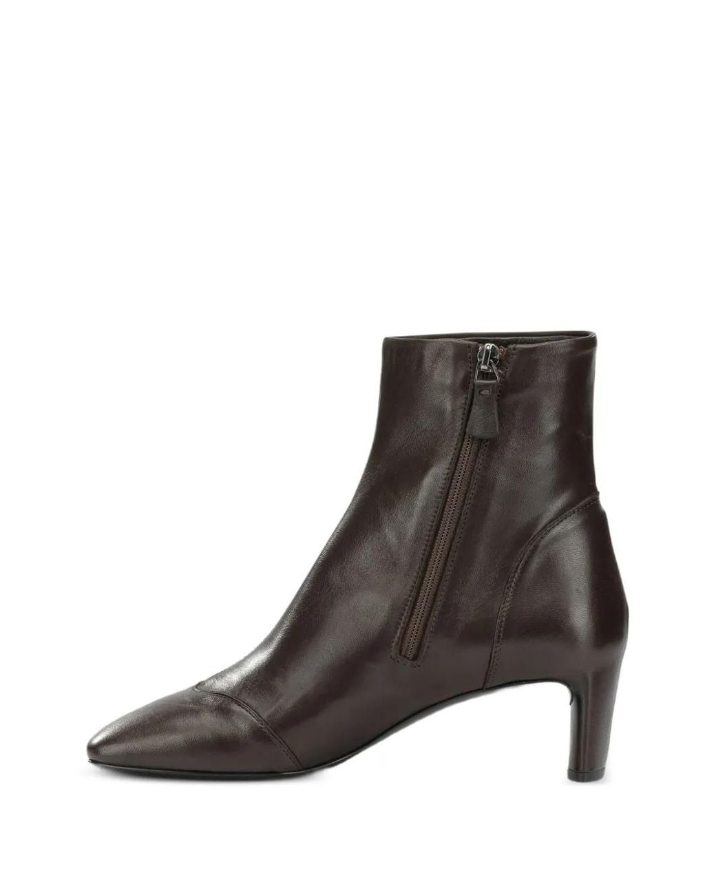 Roberto Del Carlo Brown Square-Toe Ankle Boots