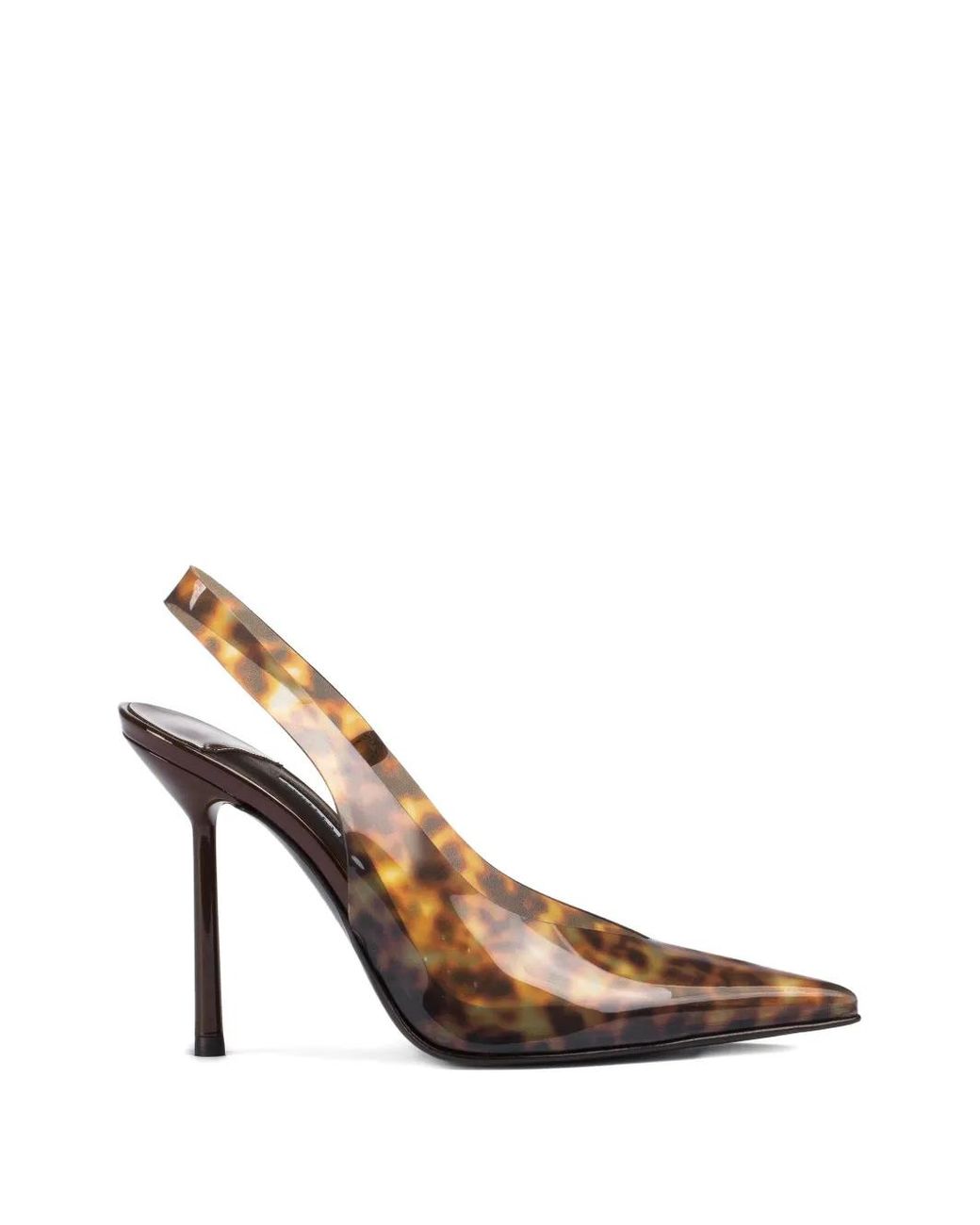 Le Silla White 100Mm Clivage Slingback Pumps