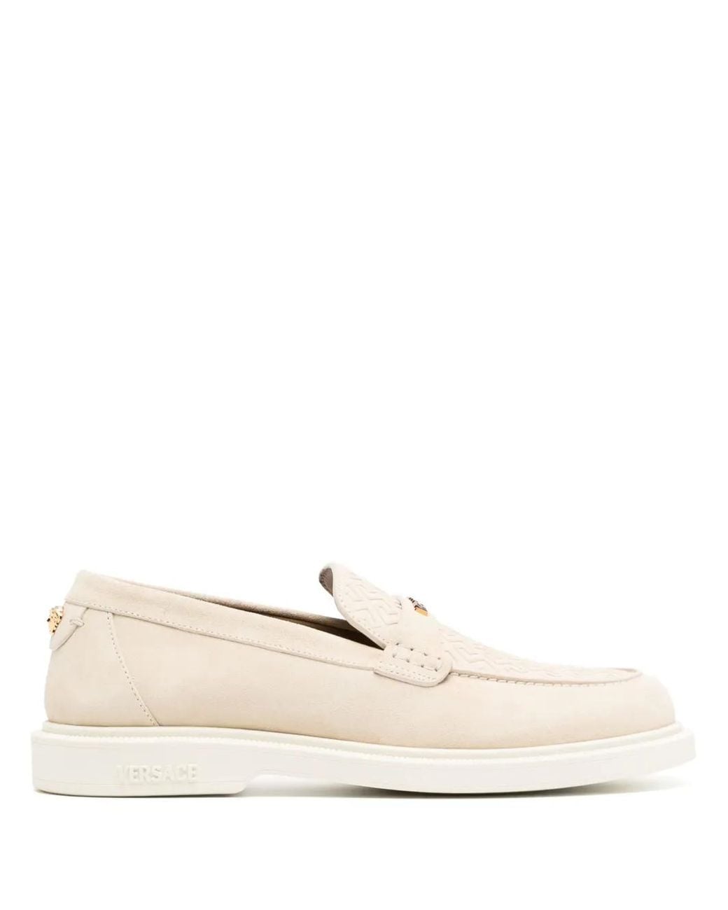 Versace Natural Suede Loafers for men
