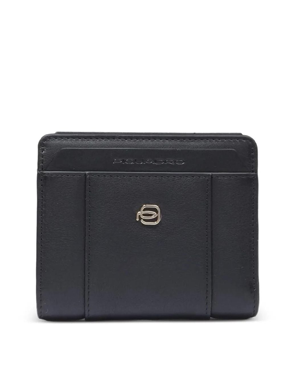 Piquadro Black Logo Bifold Wallet