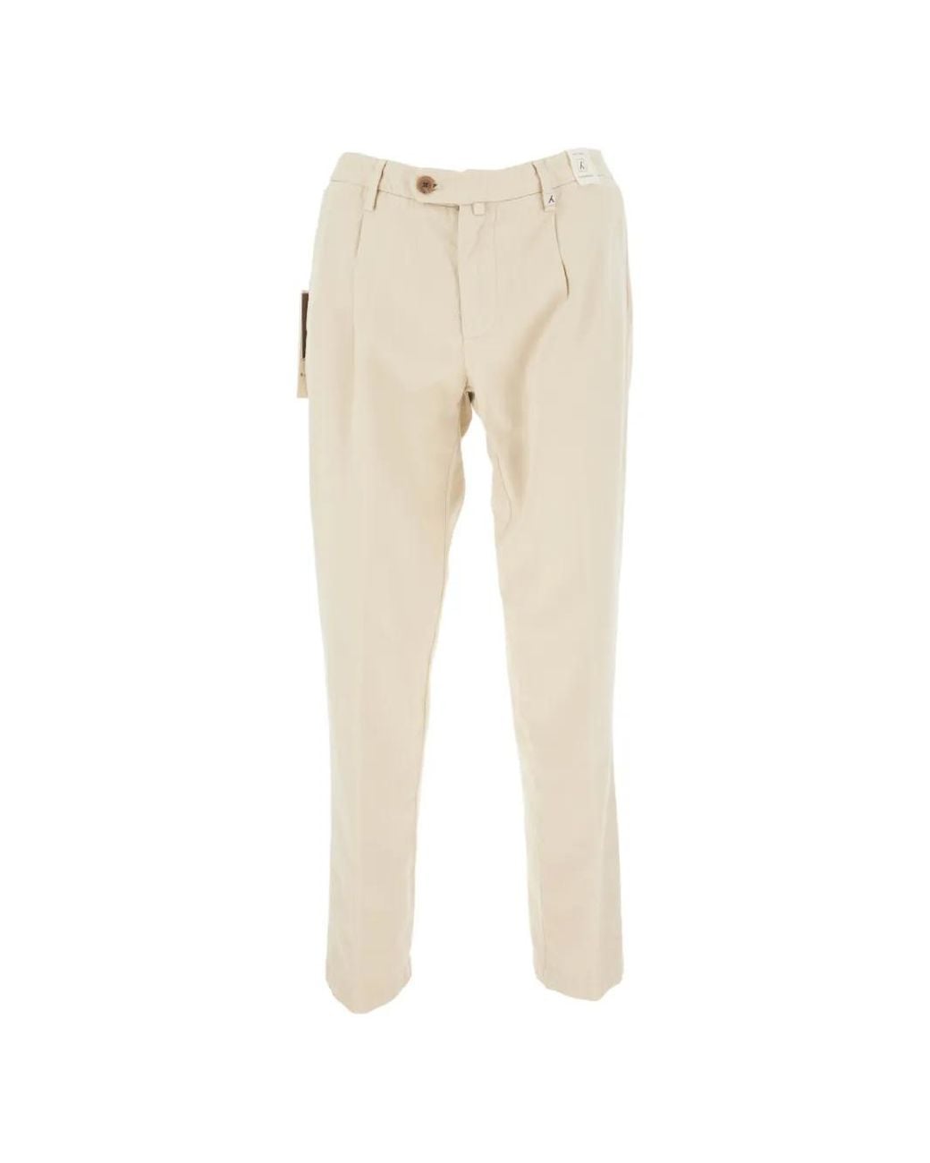Myths Natural Pleated Straight-Leg Trousers for men