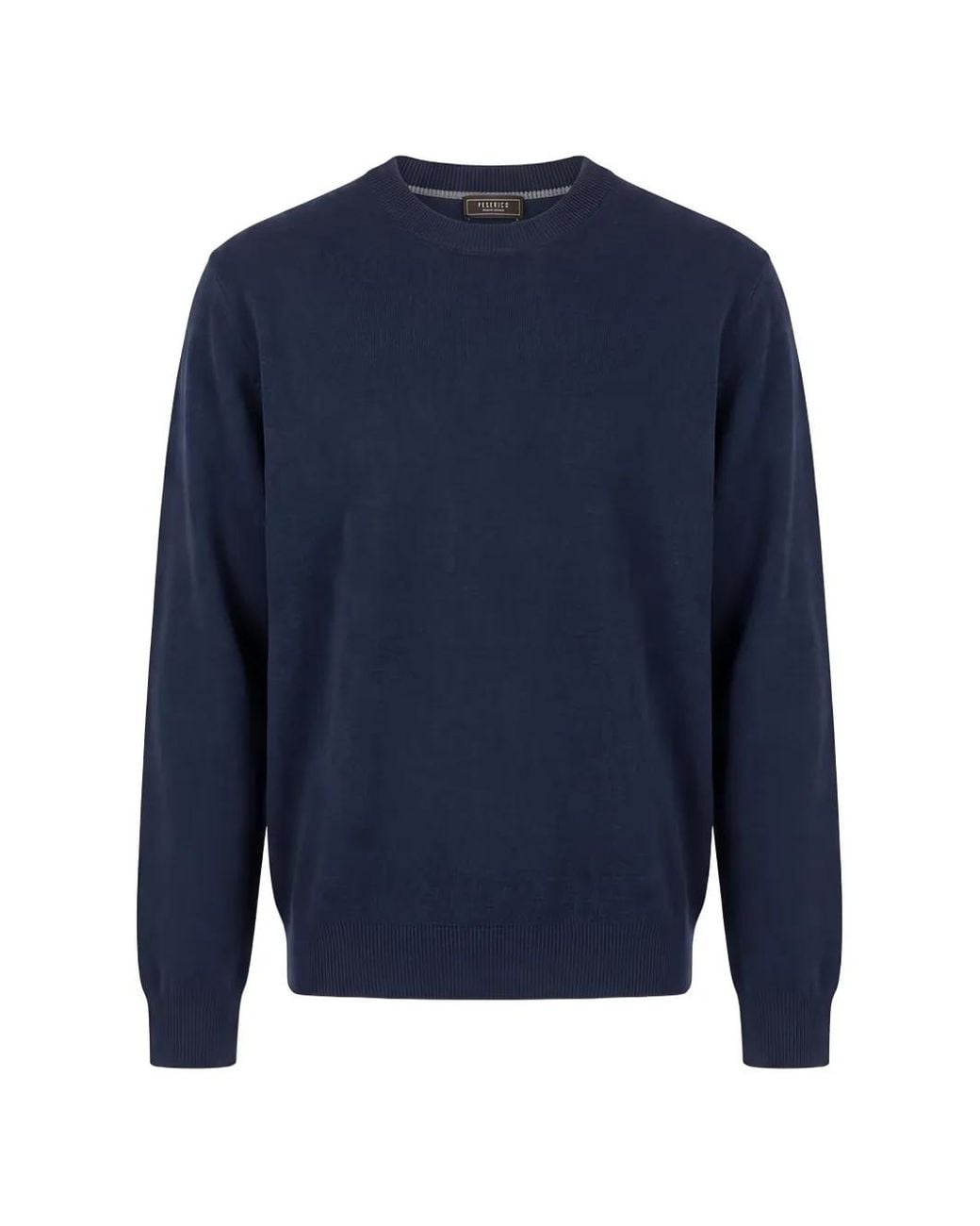 Peserico Blue Crew-Neck Long-Sleeve Sweater for men