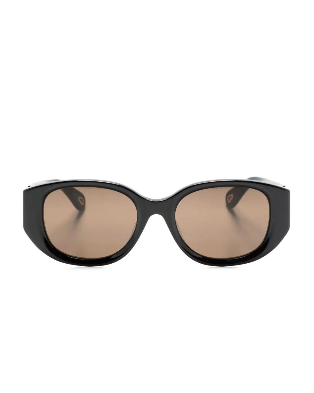 Chloé Natural Marcie Oval-Frame Sunglasses
