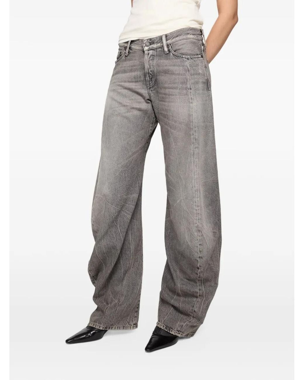 Acne Gray Loose Fit Jeans