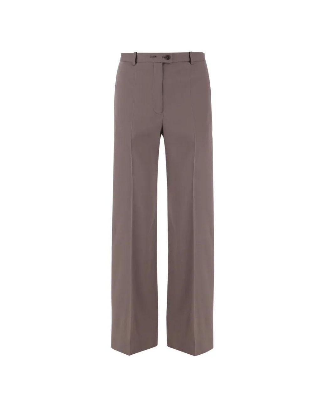 Jil Sander Brown Pressed-Crease Straight-Leg Trousers