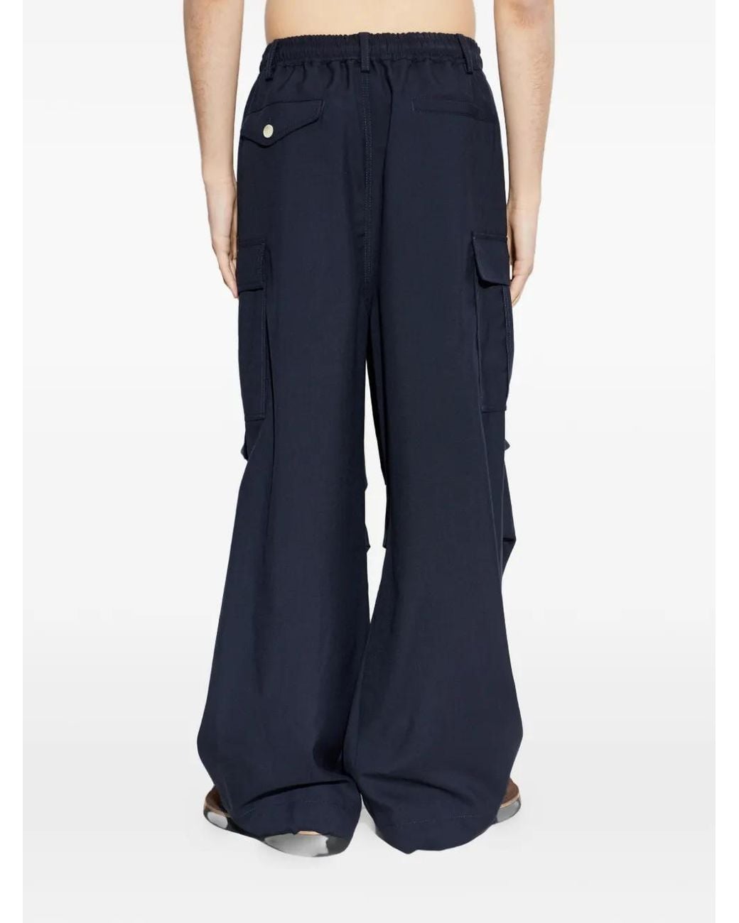Marni Blue Buttoned Cargo Pants for men