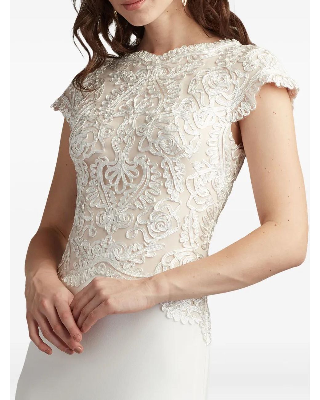 Tadashi Shoji Isadora Embroidered Dress in White