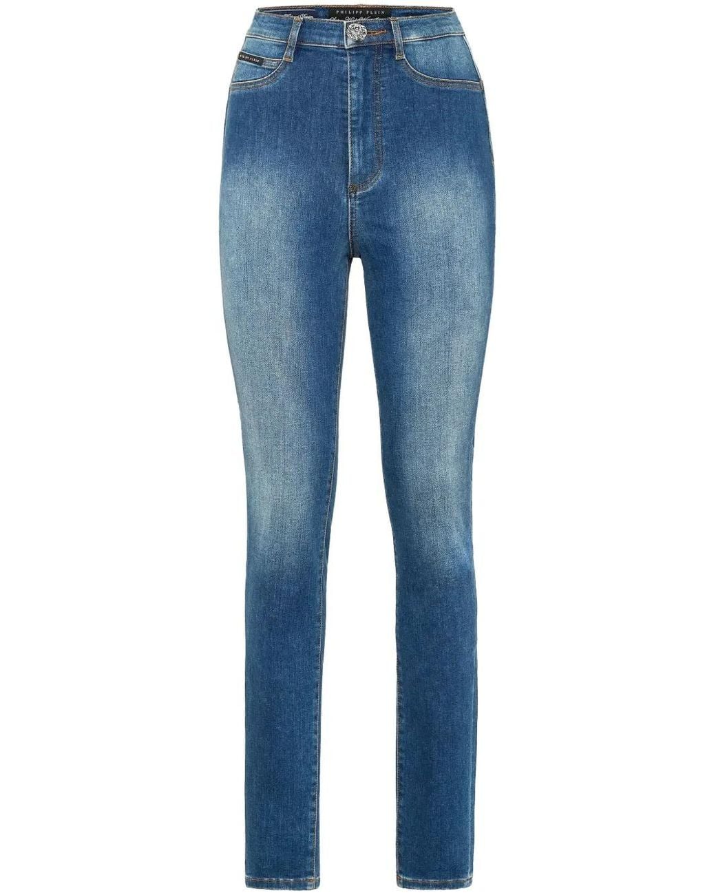 Philipp Plein Blue High-Waisted Jeans