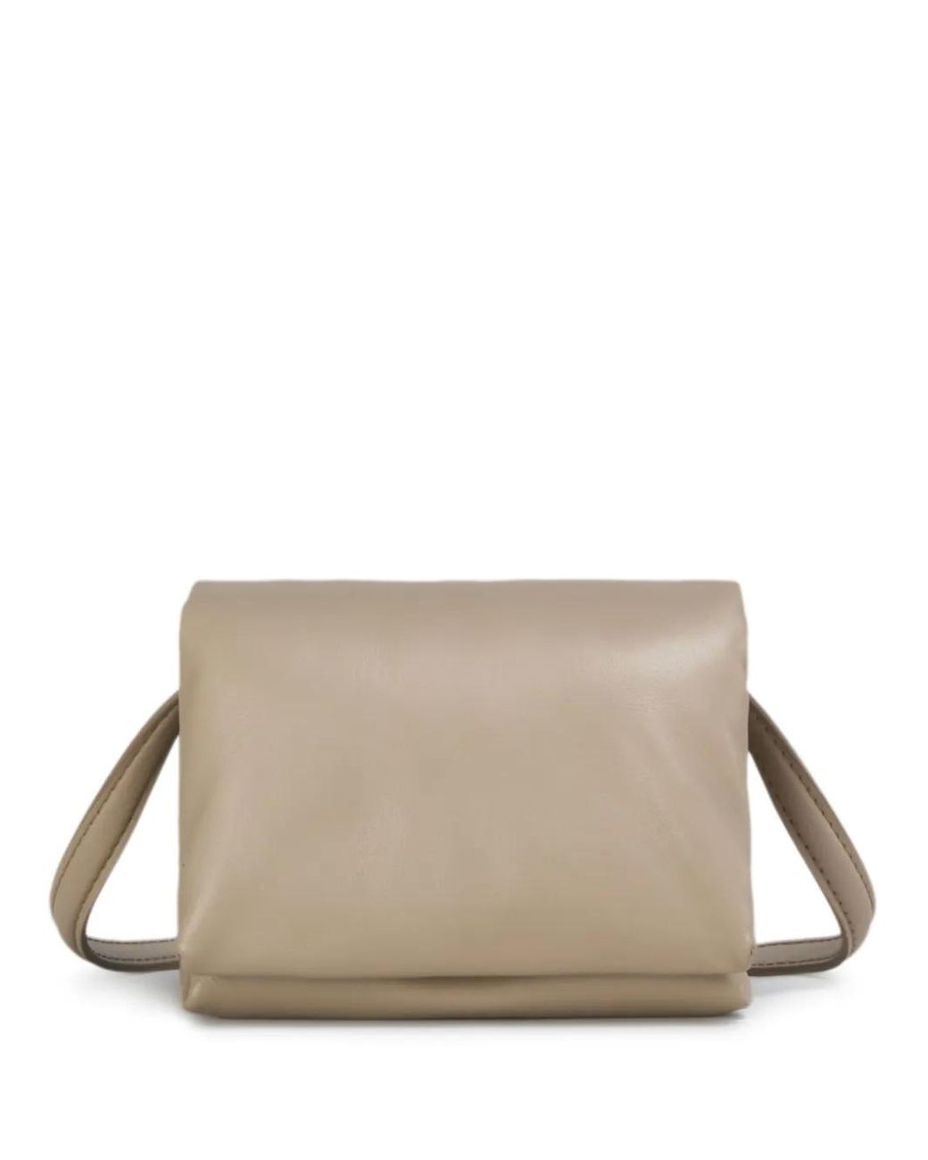 Marni Natural Mini Prisma Leather Clutch Bag