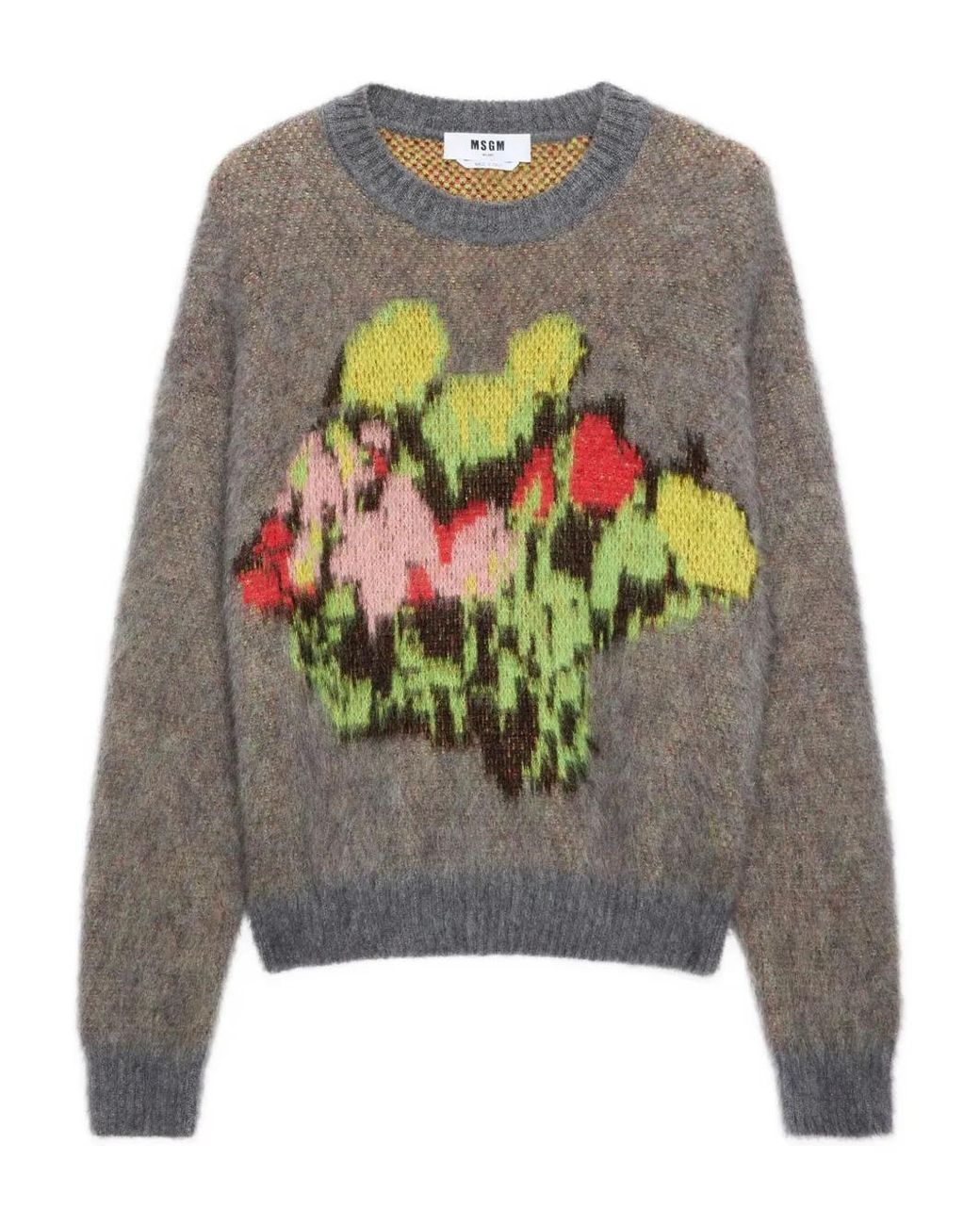 Pull À Fleurs MSGM en coloris Gray