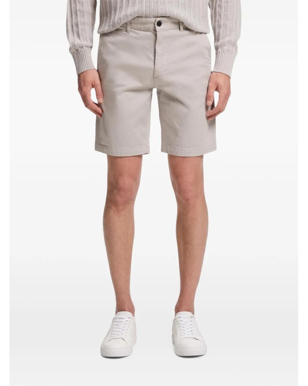 Boss White Slim-Fit Shorts for men