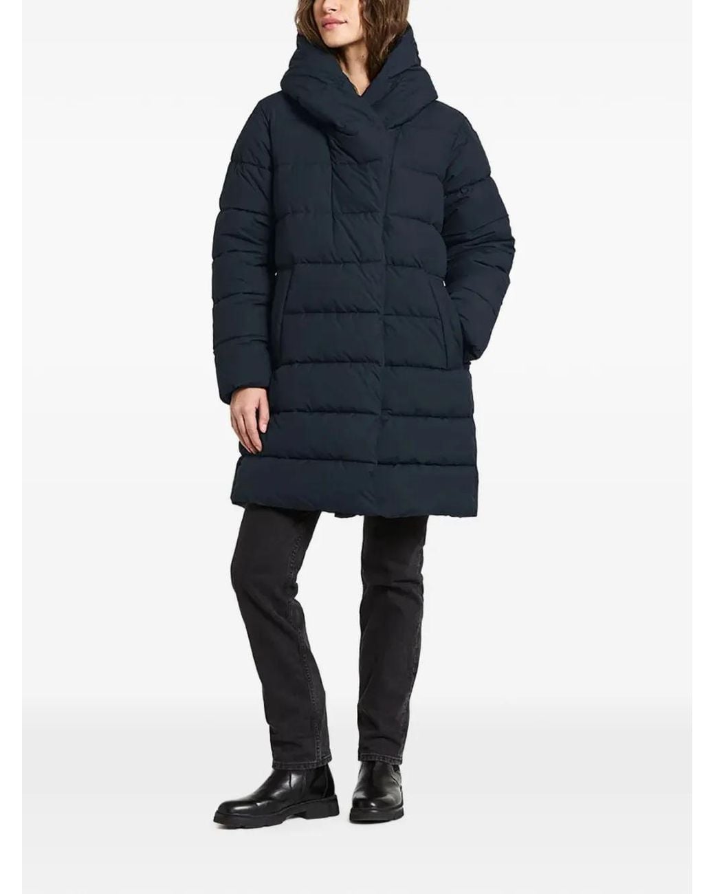 Didriksons Blue Nella Quilted Hooded Jacket