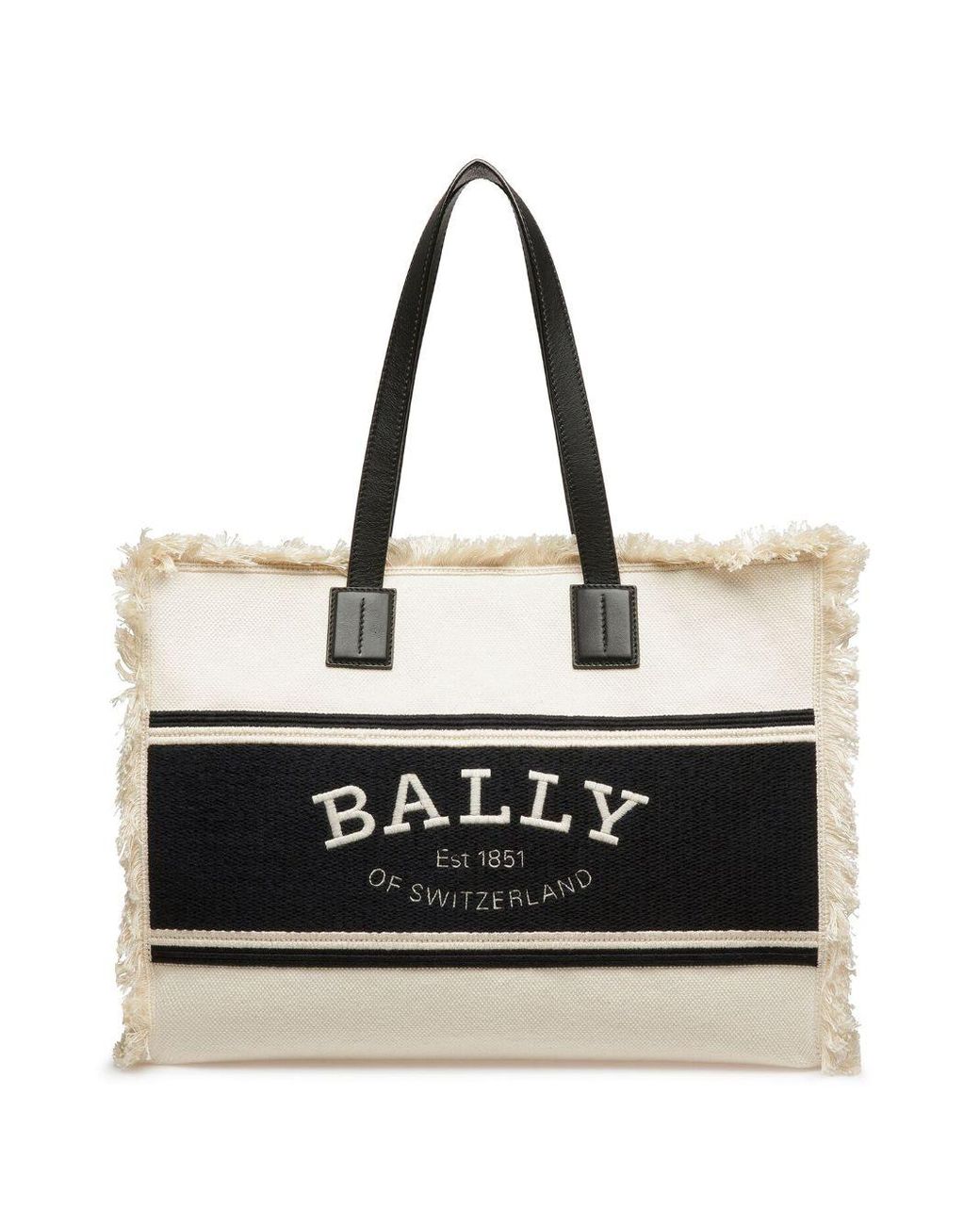 Bally Crystalia Twotone Canvas Tote Bag in Black Lyst Canada