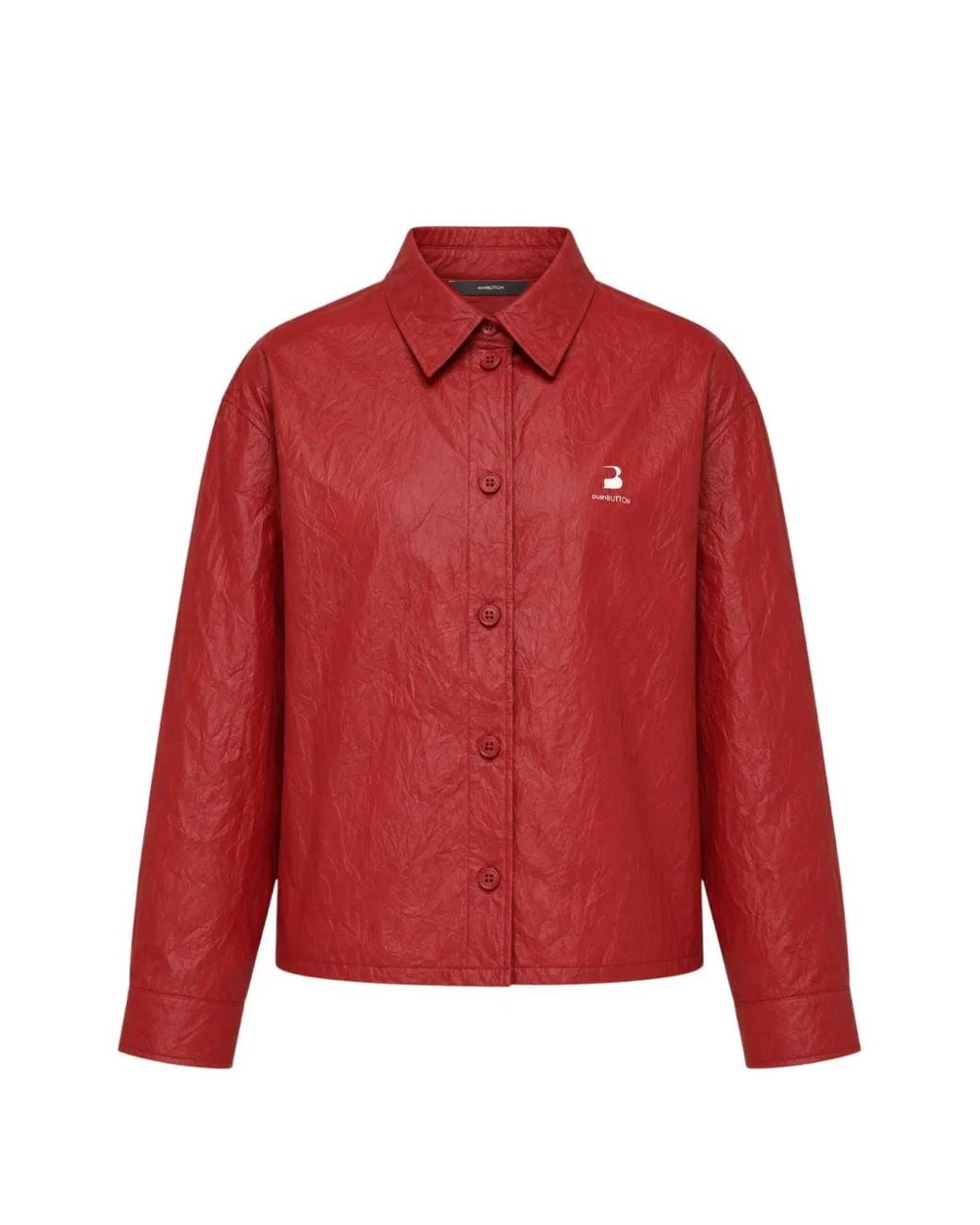 Pushbutton Red Hemd Mit Logo-Print