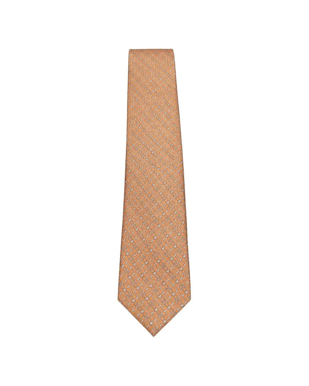 Tombolini White Geometric-Pattern Tie for men
