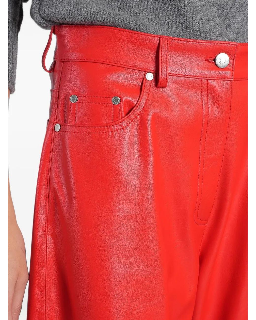 Stella McCartney Red Straight-Leg Trousers