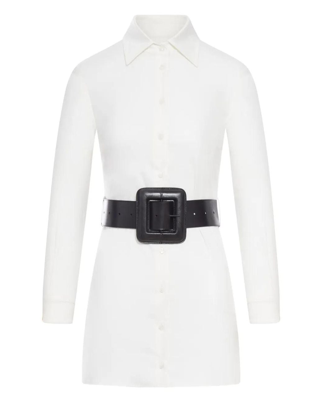 Balenciaga White Poplin Mini Shirt Dress