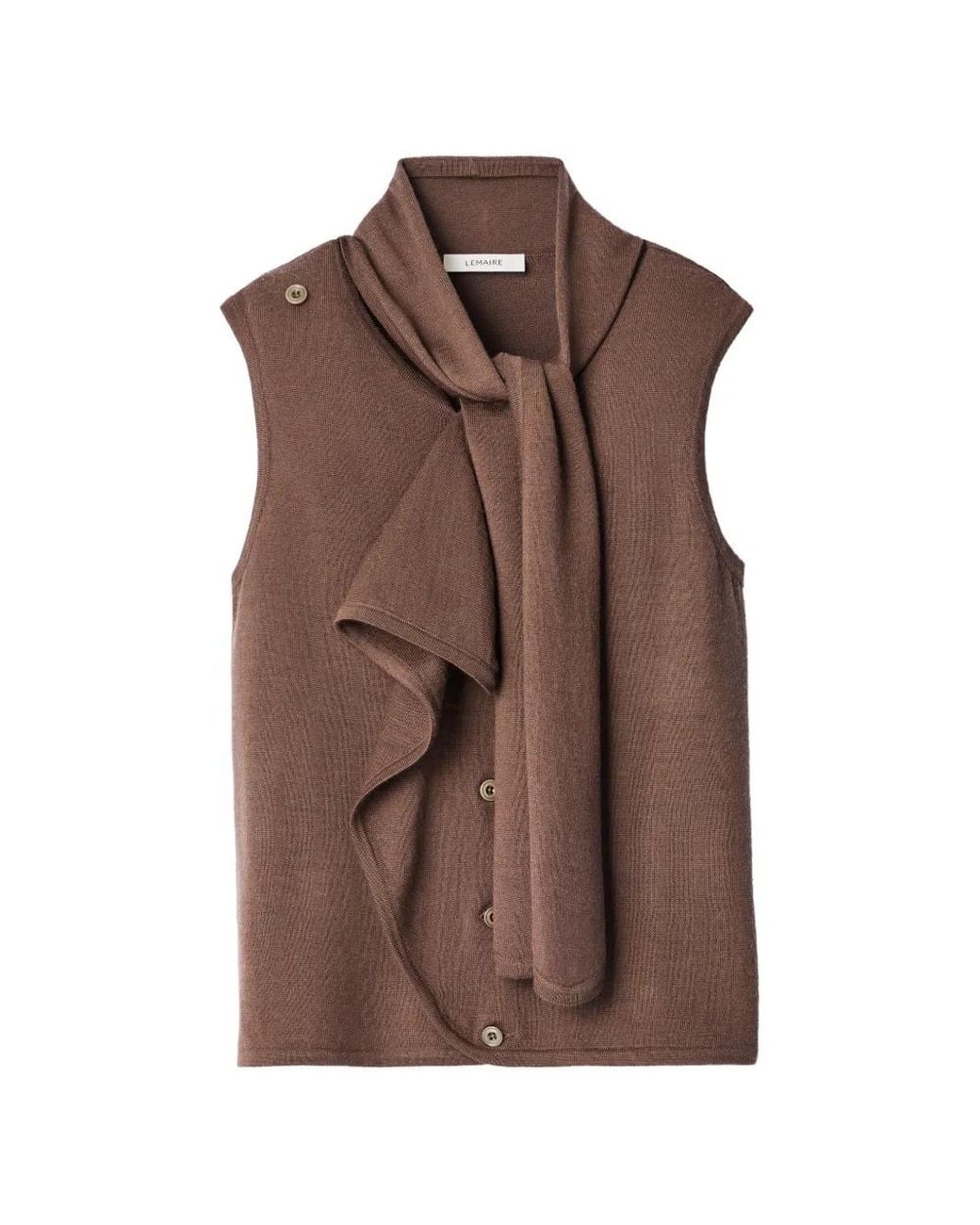 Lemaire Brown Sleeveless Top