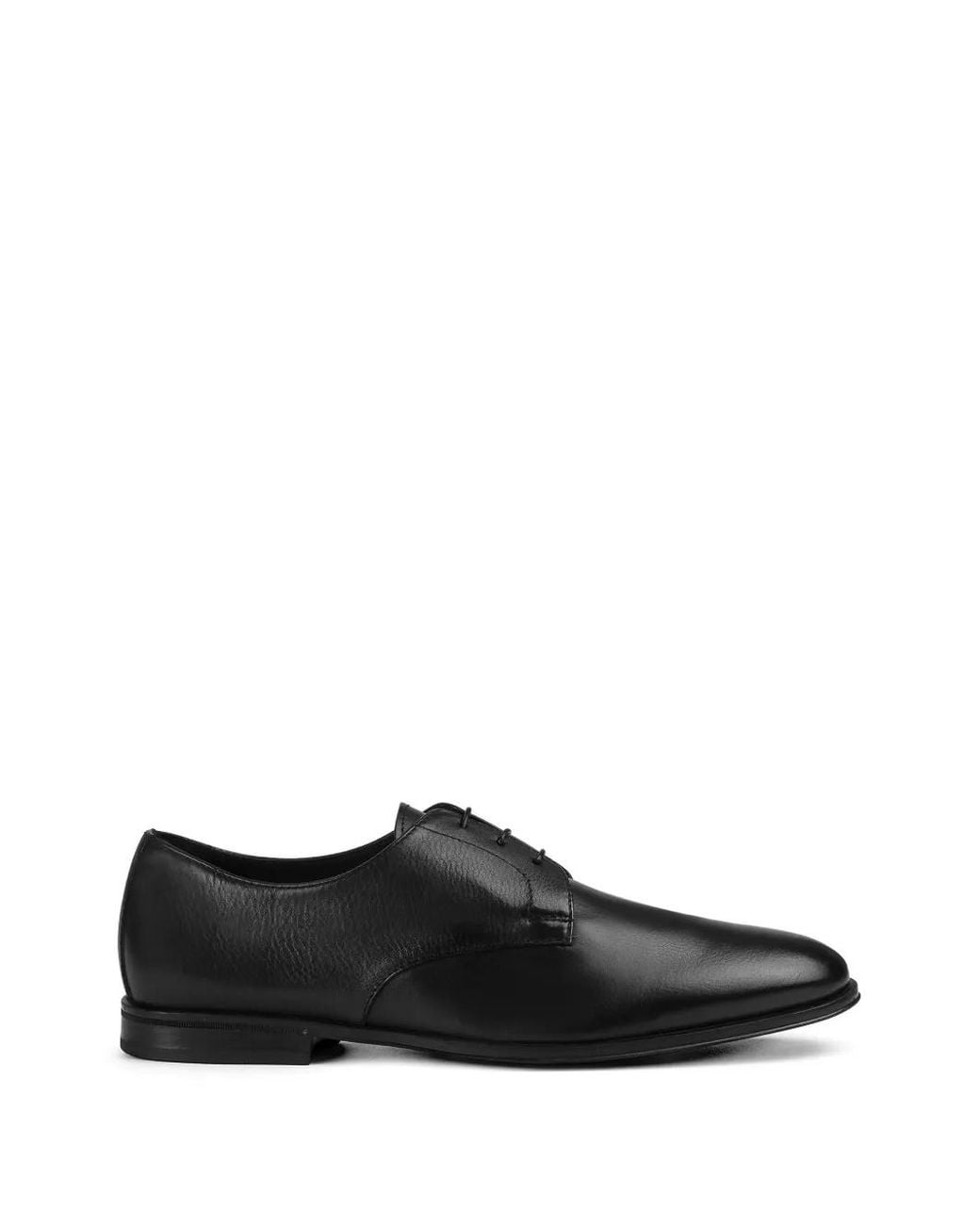 Doucal's Black Leather Lace-Up Shoes for men