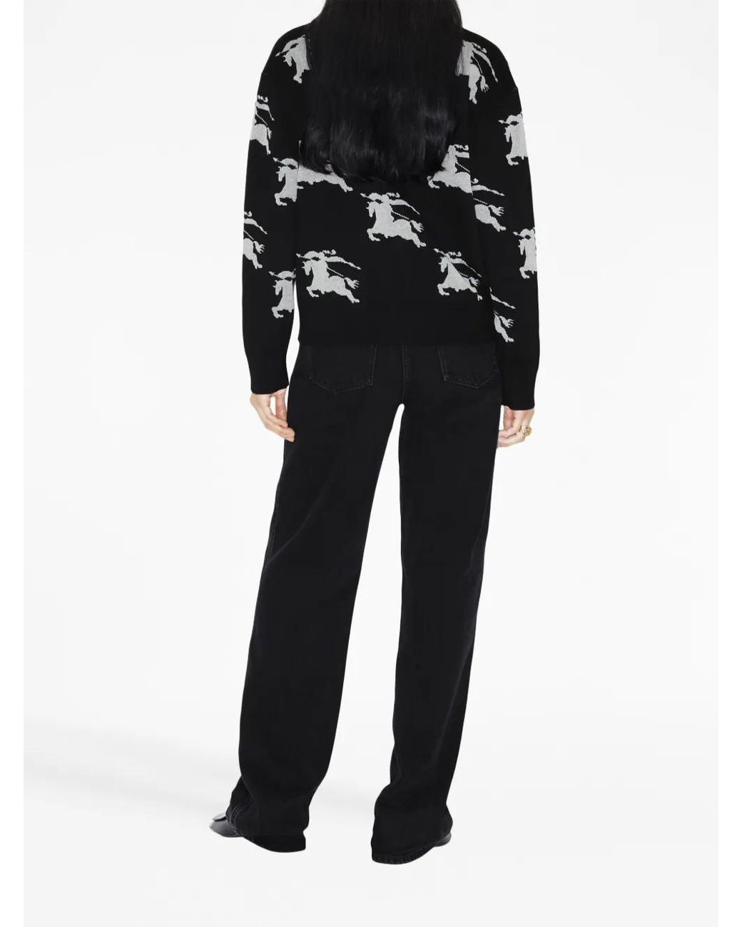 Burberry Black Ekd Cotton Silk Cardigan