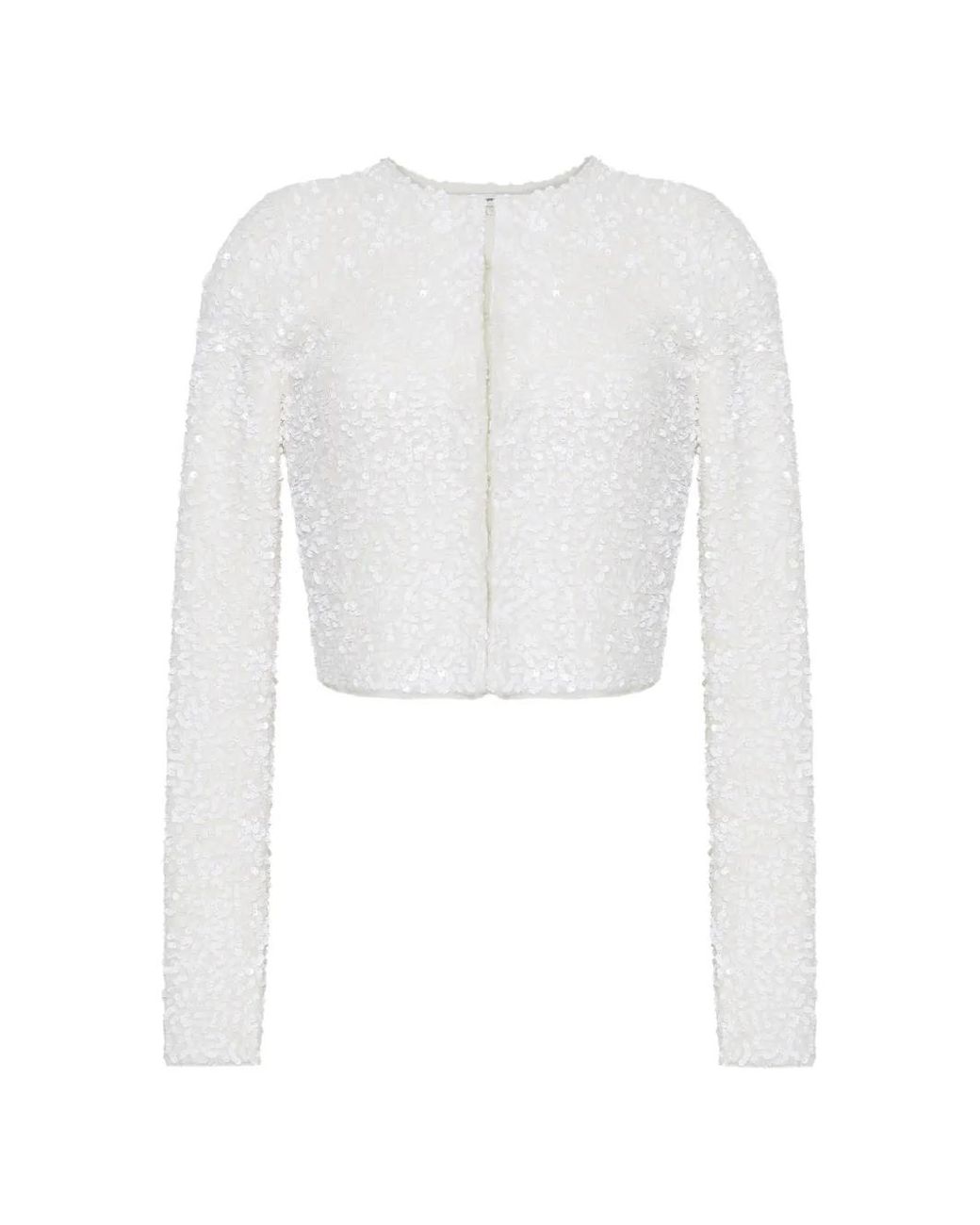 Adam Lippes White Raya Sequin-Embellished Cardigan