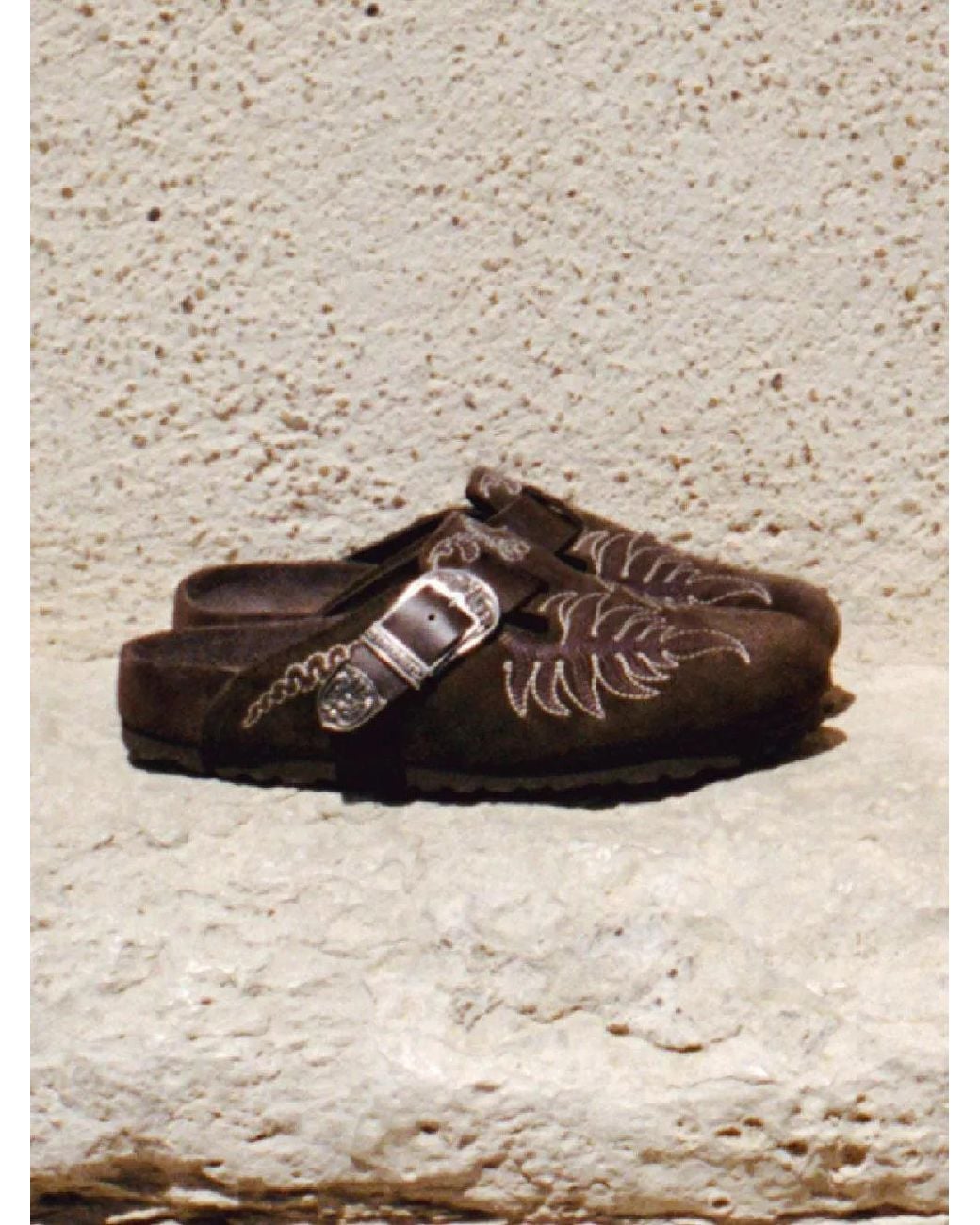 Birkenstock Brown Etro Boston Embroidery Mules