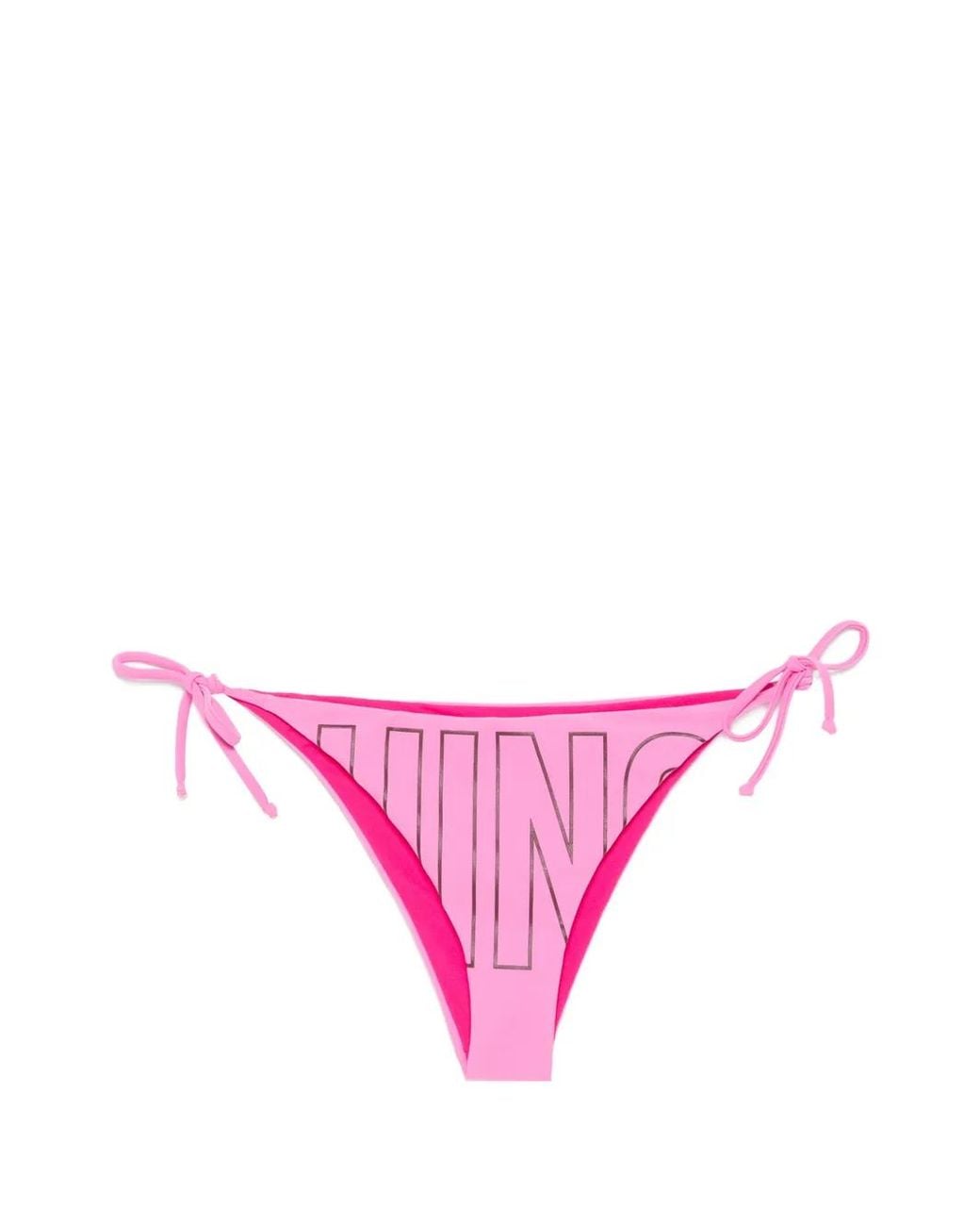 Moschino Pink Lycra Swim Briefs With Ties