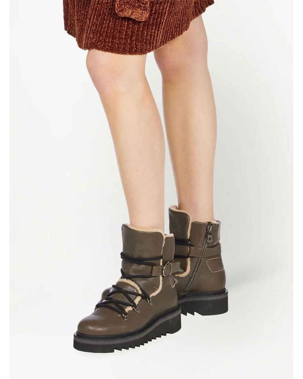 Stivali Stringati di Ferragamo in Brown