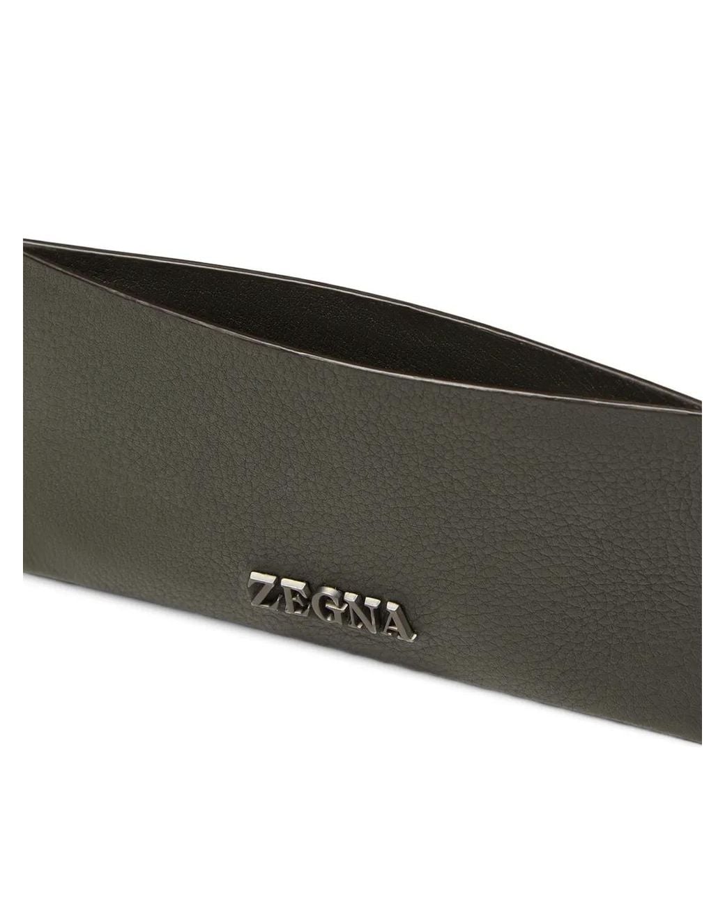 Zegna Gray Secondskin Card Case for men