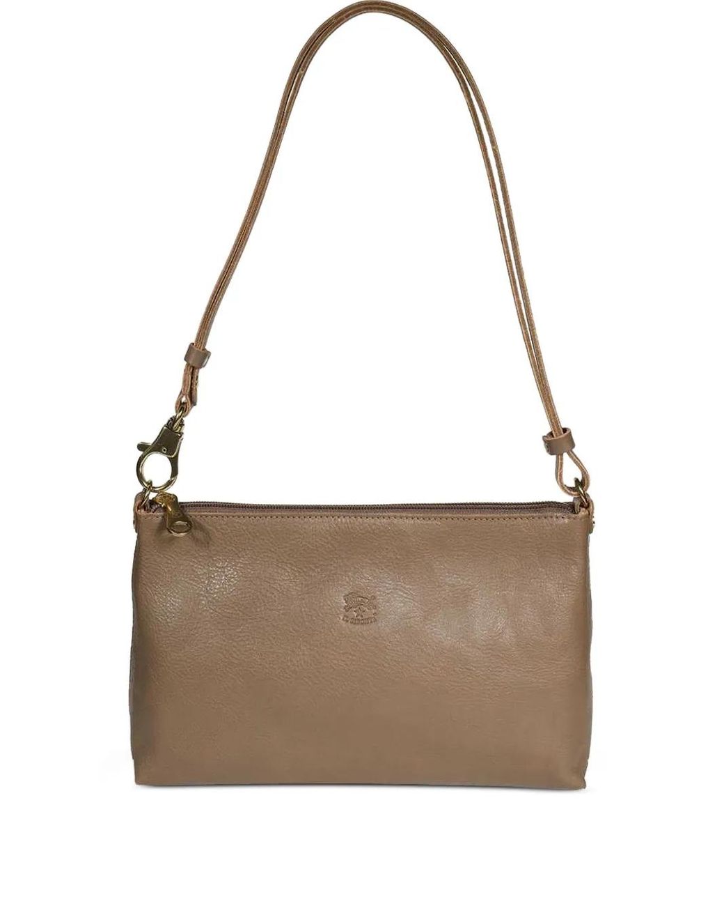Il Bisonte Brown Clutch Mit Logo