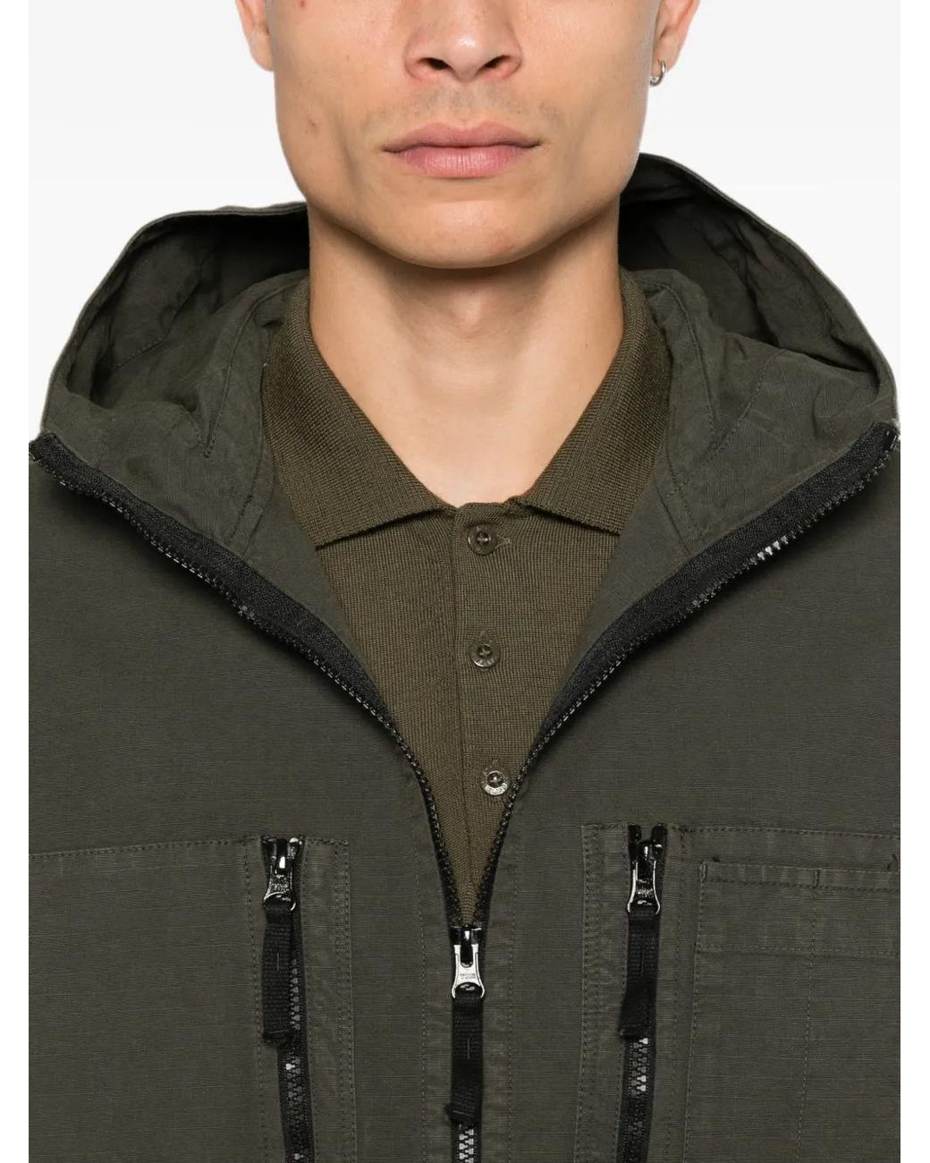 Stone Island Green Zip-Up Jacket/Hoodie for men