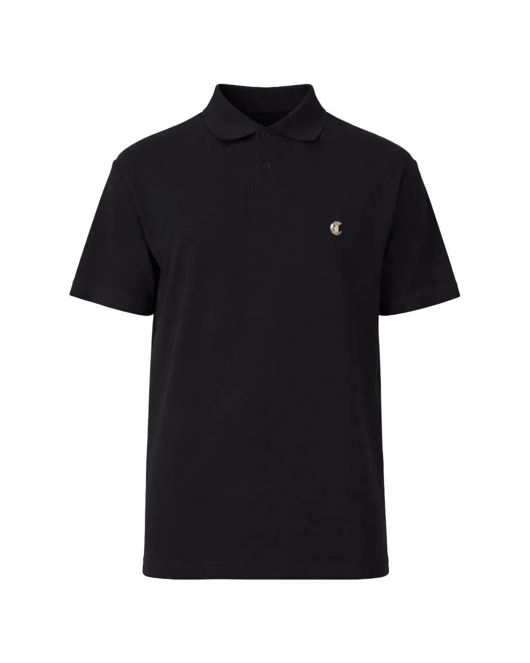 Just Cavalli Black Logo Polo Shirt for men